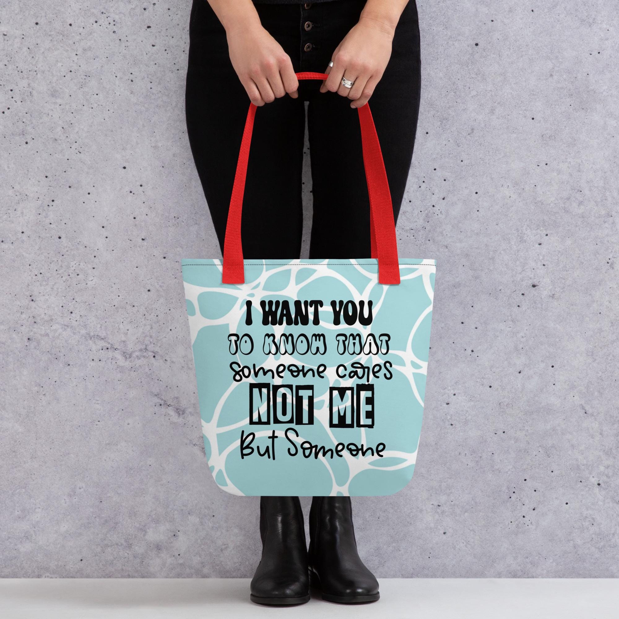 Water Print - Texted Print Tote Bag