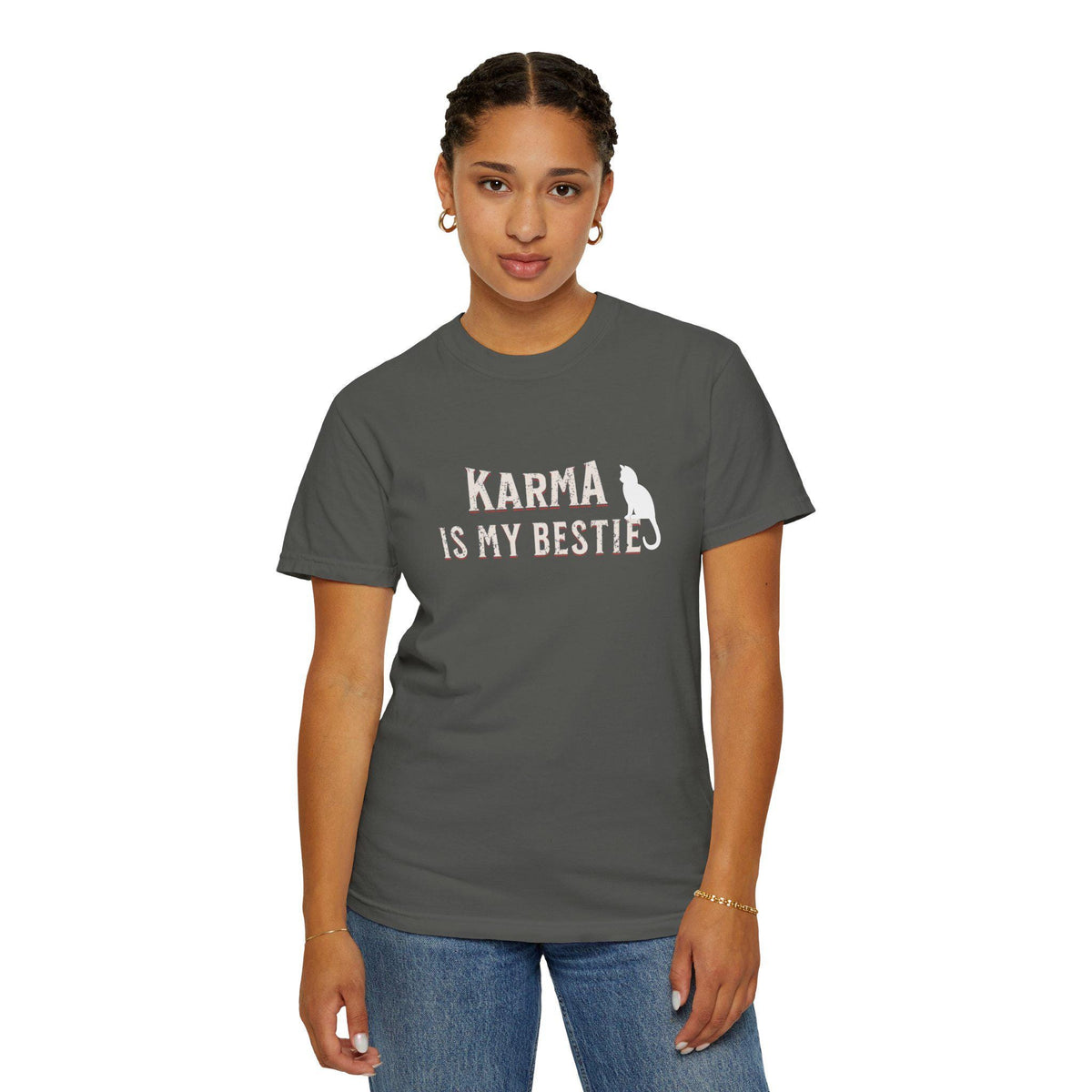 Karma is My Bestie Graphic Tee - Positive Vibes Shirt