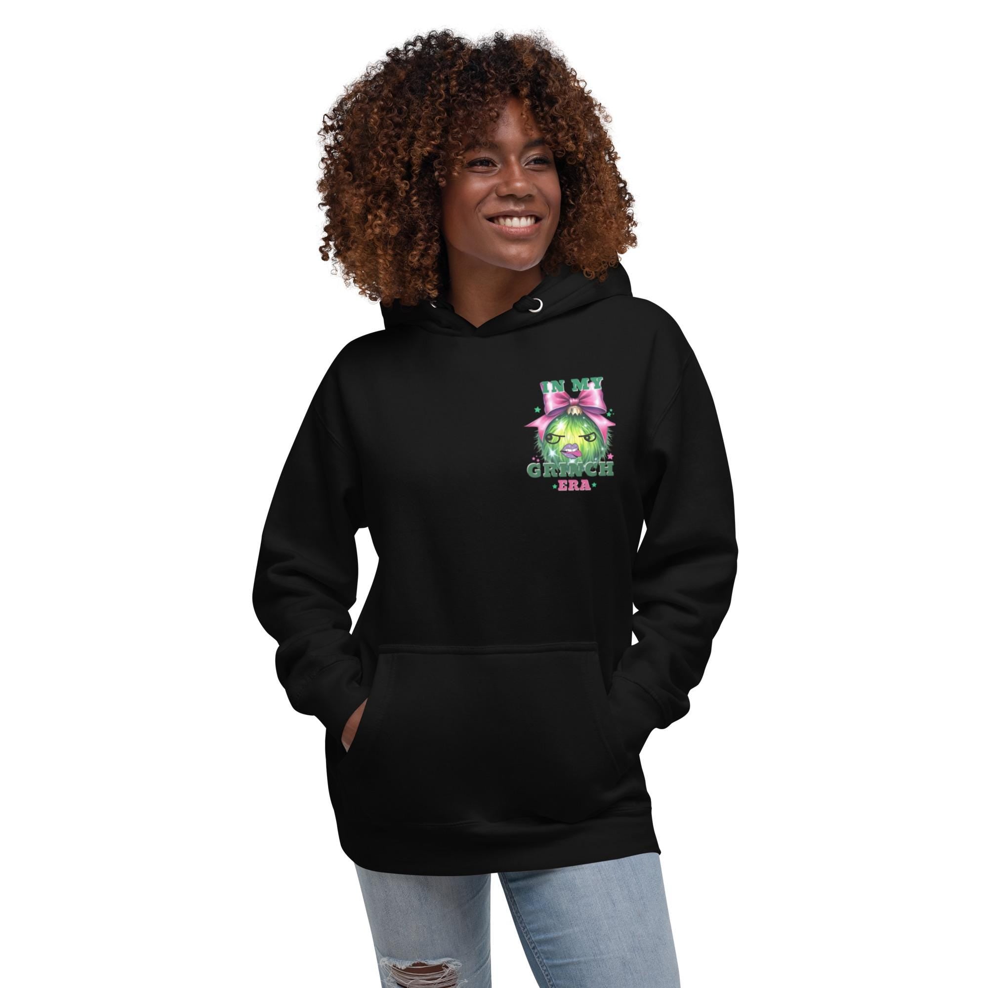 In My Grinch Era Christmas Hoodie - Retro Merry Grinchmas Sweatshirt - Gift for Girlfriend - Funny Christmas - Sassy Christmas Lovers