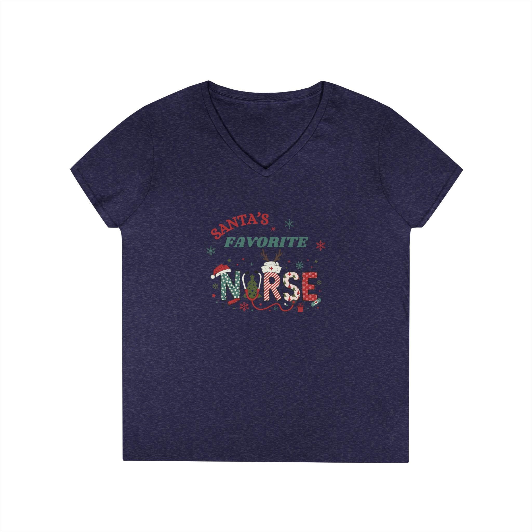 Santa&#39;s Favorite Nurse Shirt - Christmas Nurse Gift - Cute Holiday Tee - Nurse Gift Shirt - Funny Nurse Life Apparel - Santa Nurse Tee