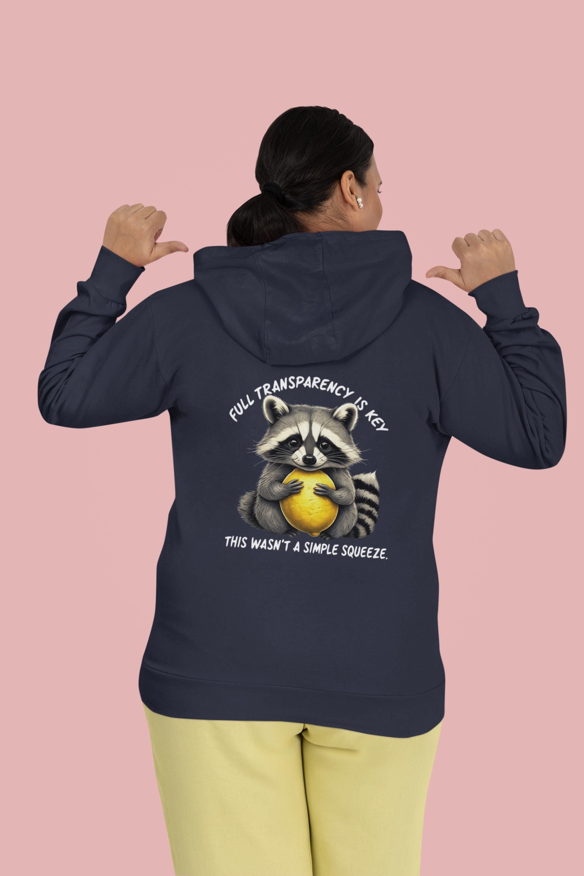 Cute But Feral Sweatshirt - Sarcastic Snark Racoon Hoodie - Adult Humor Gift for Friends
