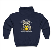 Cute But Feral Sweatshirt - Sarcastic Snark Racoon Hoodie - Adult Humor Gift for Friends