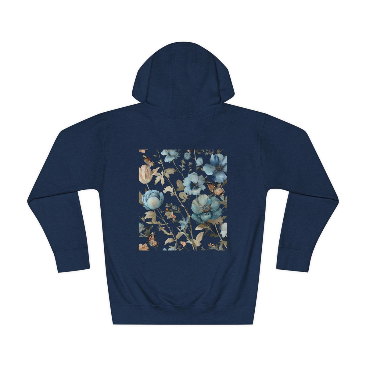Blue Botanical Sweater - Wildflower Graphic Print - Nature Lover Fashion