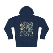 Blue Botanical Sweater - Wildflower Graphic Print - Nature Lover Fashion