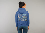 Blue Botanical Sweater - Wildflower Graphic Print - Nature Lover Fashion
