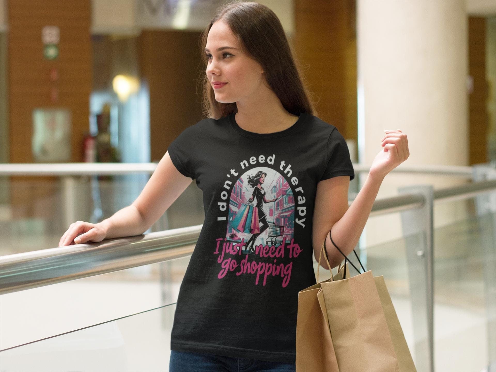 Shopping Enthusiast Tee,  Mental Health Shirt, Quirky Shopping Shirt, Perfect for Birthdays, Retail Therapy