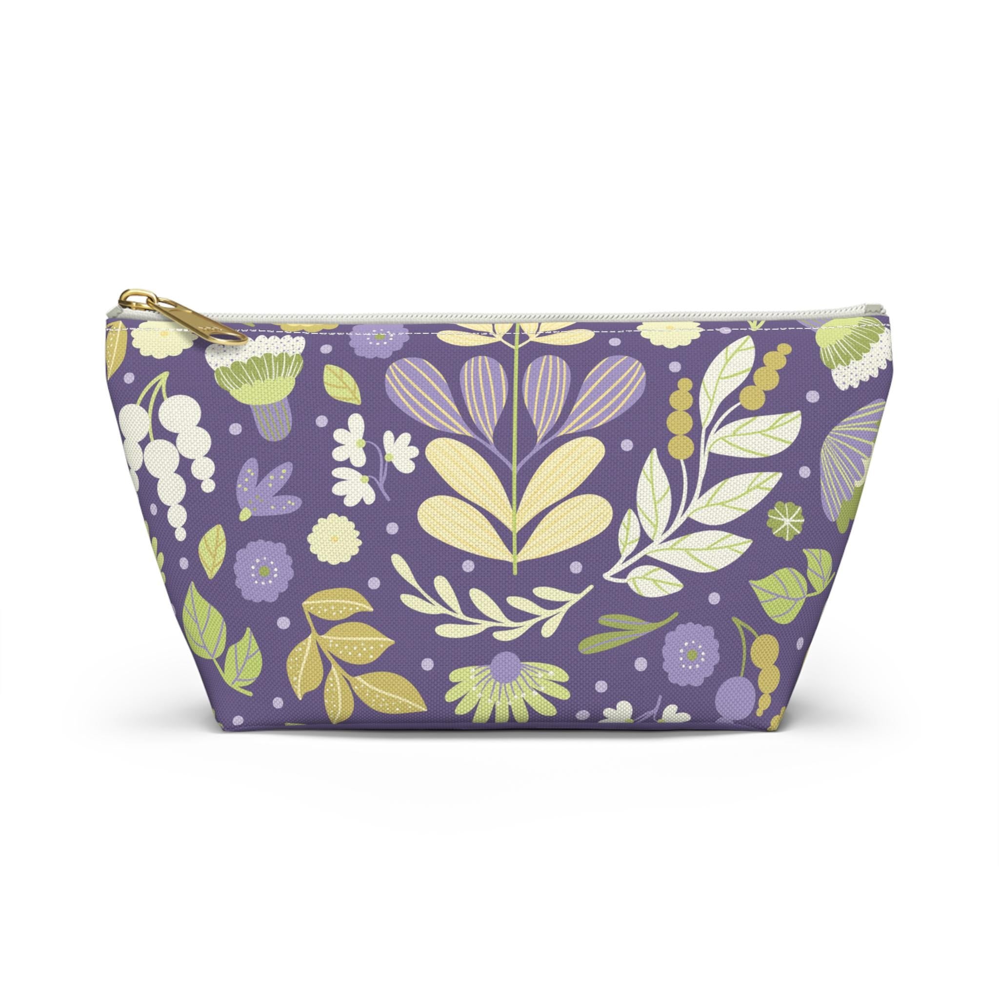 Embroidered Floral Makeup Bag - Small Cosmetic Pouch - Perfect for Travel - Gift for Women