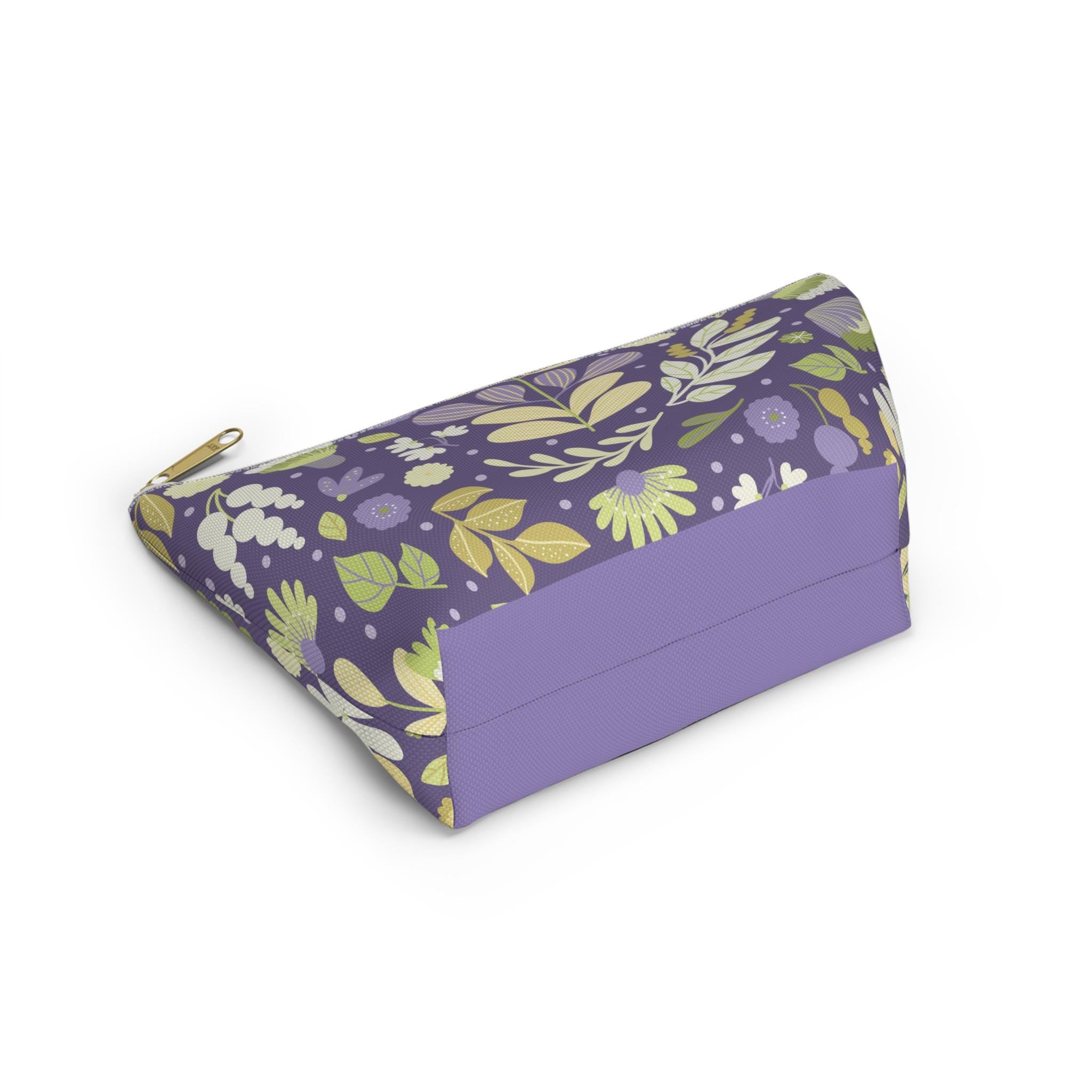 Embroidered Floral Makeup Bag: Travel Cosmetic Pouch