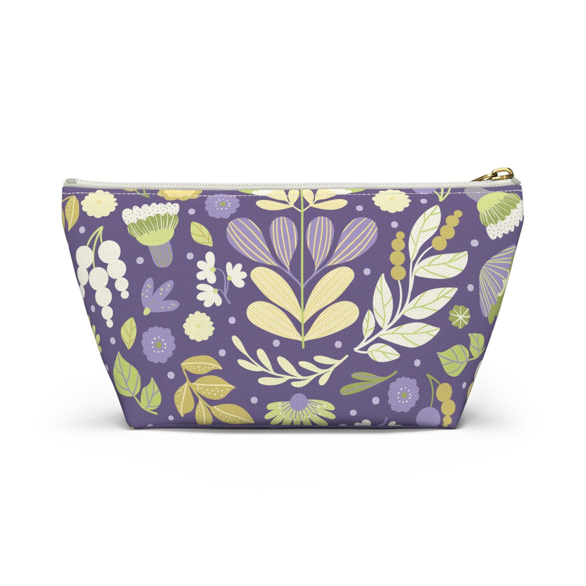 Embroidered Floral Makeup Bag: Travel Cosmetic Pouch