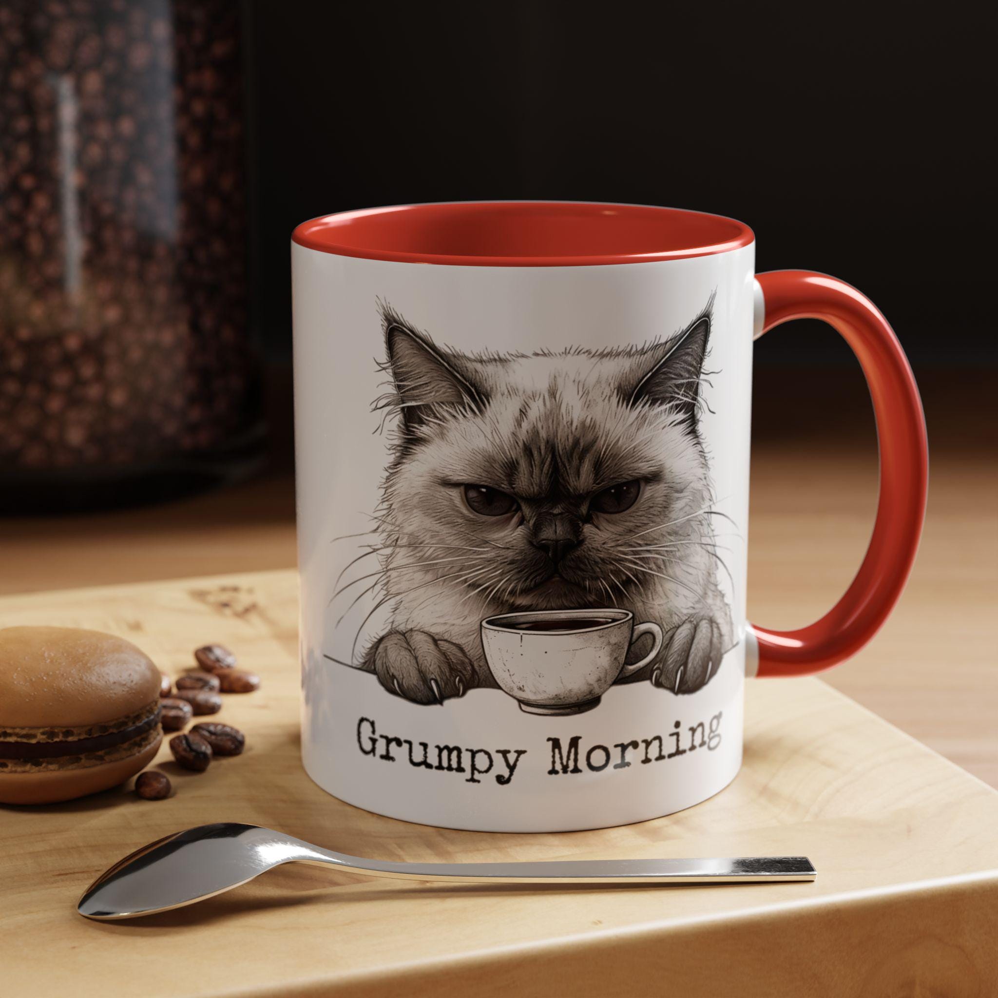 Grumpy Cat Mug Wrap - Cute Cat Lover's Gift - 11oz & 15oz Options