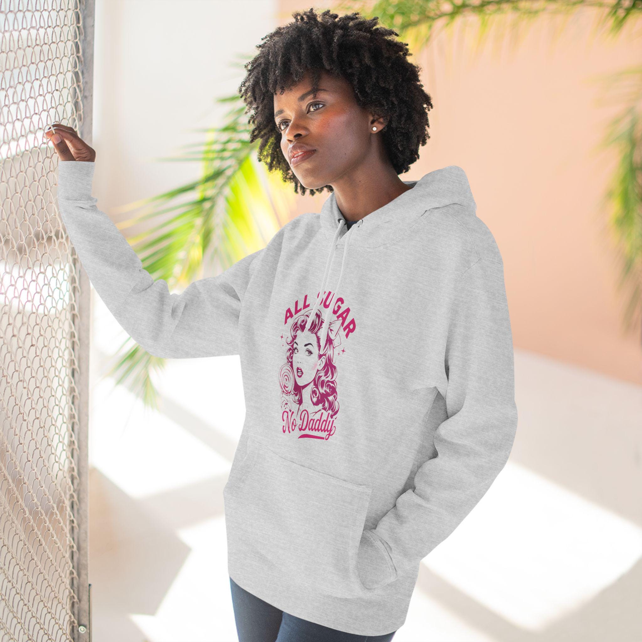 All Sugar No Daddy Vintage Hoodie Design - Independent Woman  - Funny Adult Humor