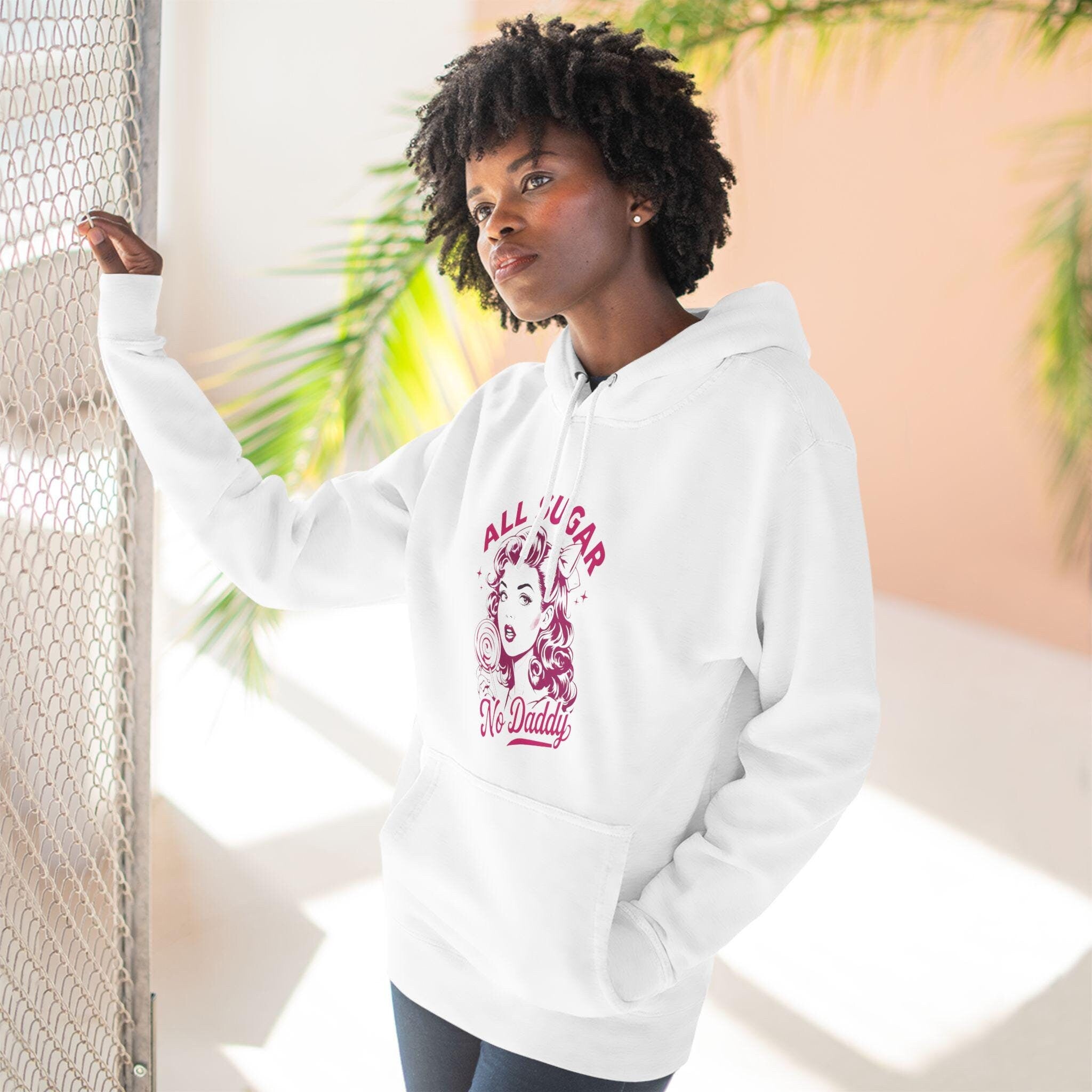 All Sugar No Daddy Vintage Hoodie Design - Independent Woman - Funny Adult Humor