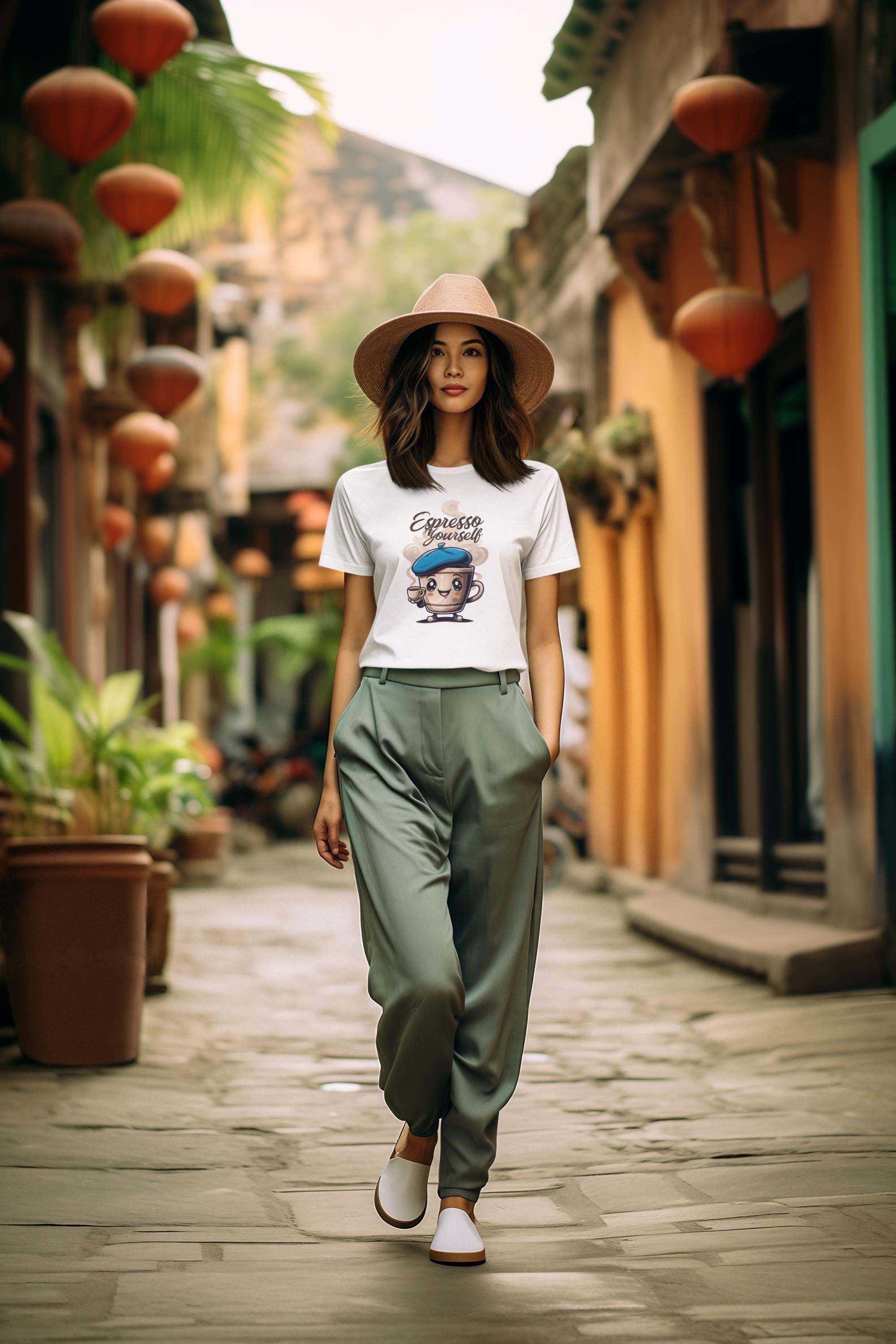 Espresso Yourself Shirt - Vintage Coffee Lover Tee - Perfect Gift for Barista - Funny Coffee Shirt