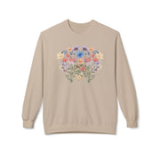 Floral Sweatshirt for Women - Cute Cottagecore Wildflower Crewneck - Unique Gift for Her - Fall Winter Clothing
