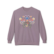 Floral Sweatshirt for Women - Cute Cottagecore Wildflower Crewneck - Unique Gift for Her - Fall Winter Clothing