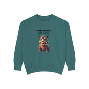 Laughing So Hard I Peed a Little - Funny Saying - Ideal for Gifting - Humor Hippo Moo Deng Sweater Print