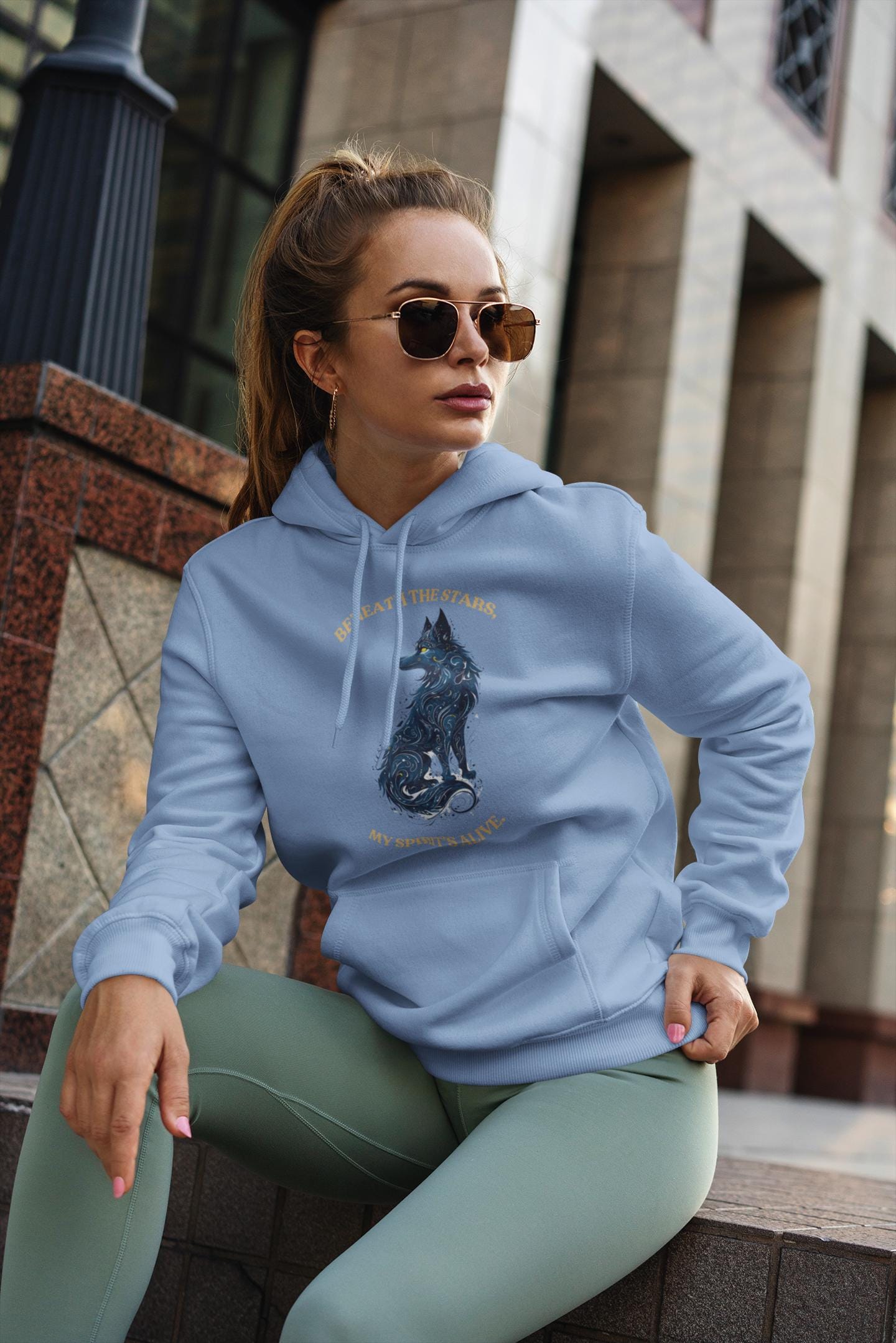 Howling Wolf Sweatshirt - Gift for Wolf Lover - Spirit Animal - Forestcore Aesthetic