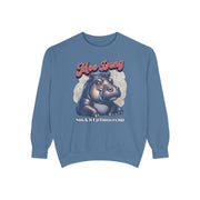 Trendy Moo Deng Sweatshirt - Unique Hippo Graphic - Casual Street Style