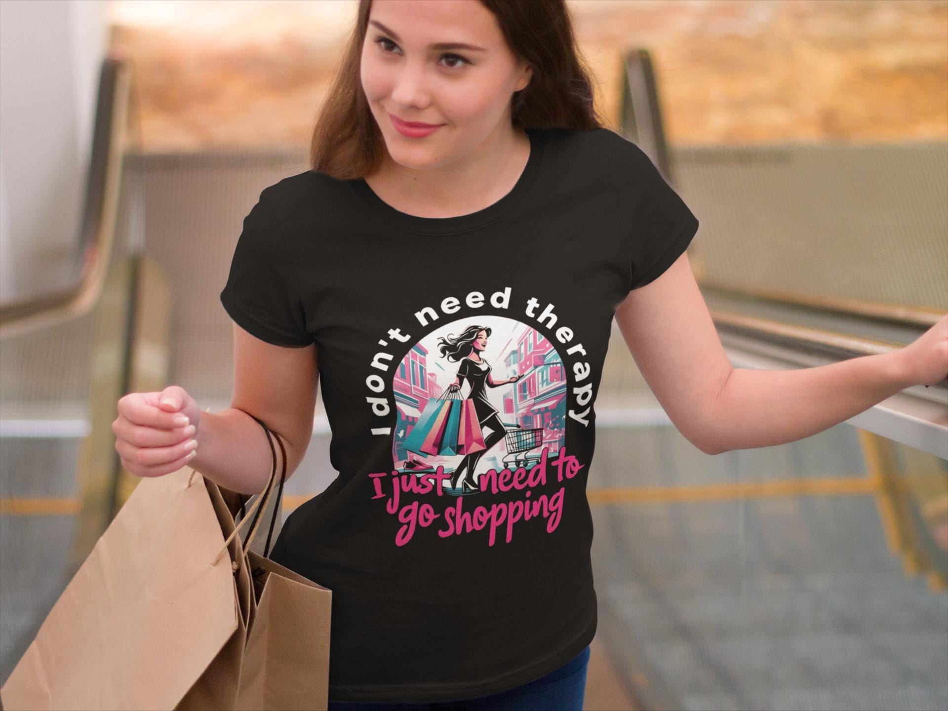Shopping Enthusiast Tee,  Mental Health Shirt, Quirky Shopping Shirt, Perfect for Birthdays, Retail Therapy