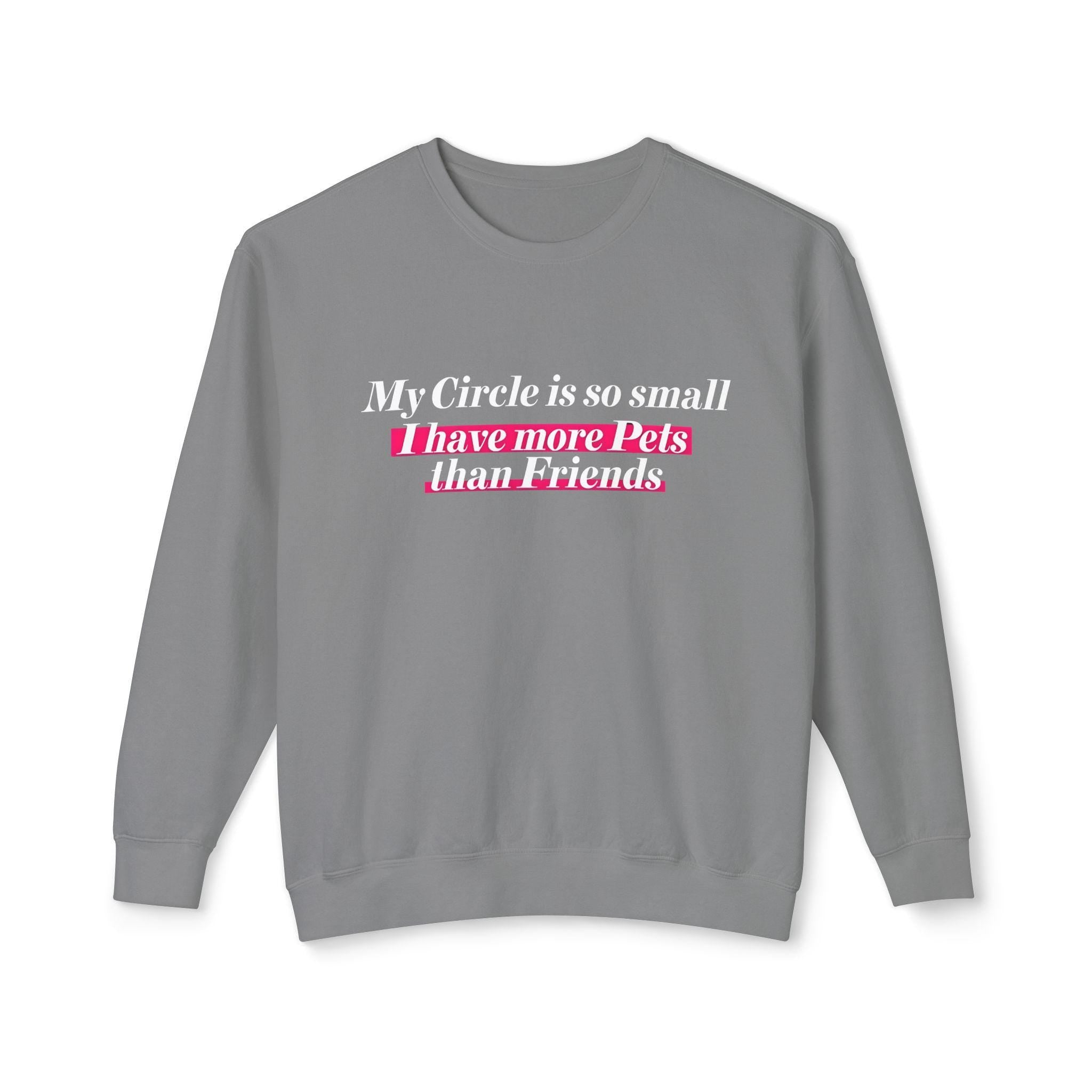 Cozy Up with Humor: 'My Circle is So Small I Have More Pets Than Friends' Sweater!