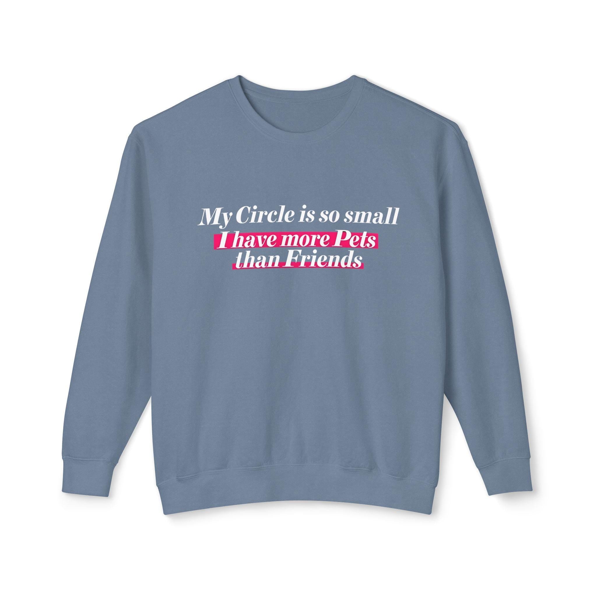 Cozy Up with Humor: 'My Circle is So Small I Have More Pets Than Friends' Sweater!