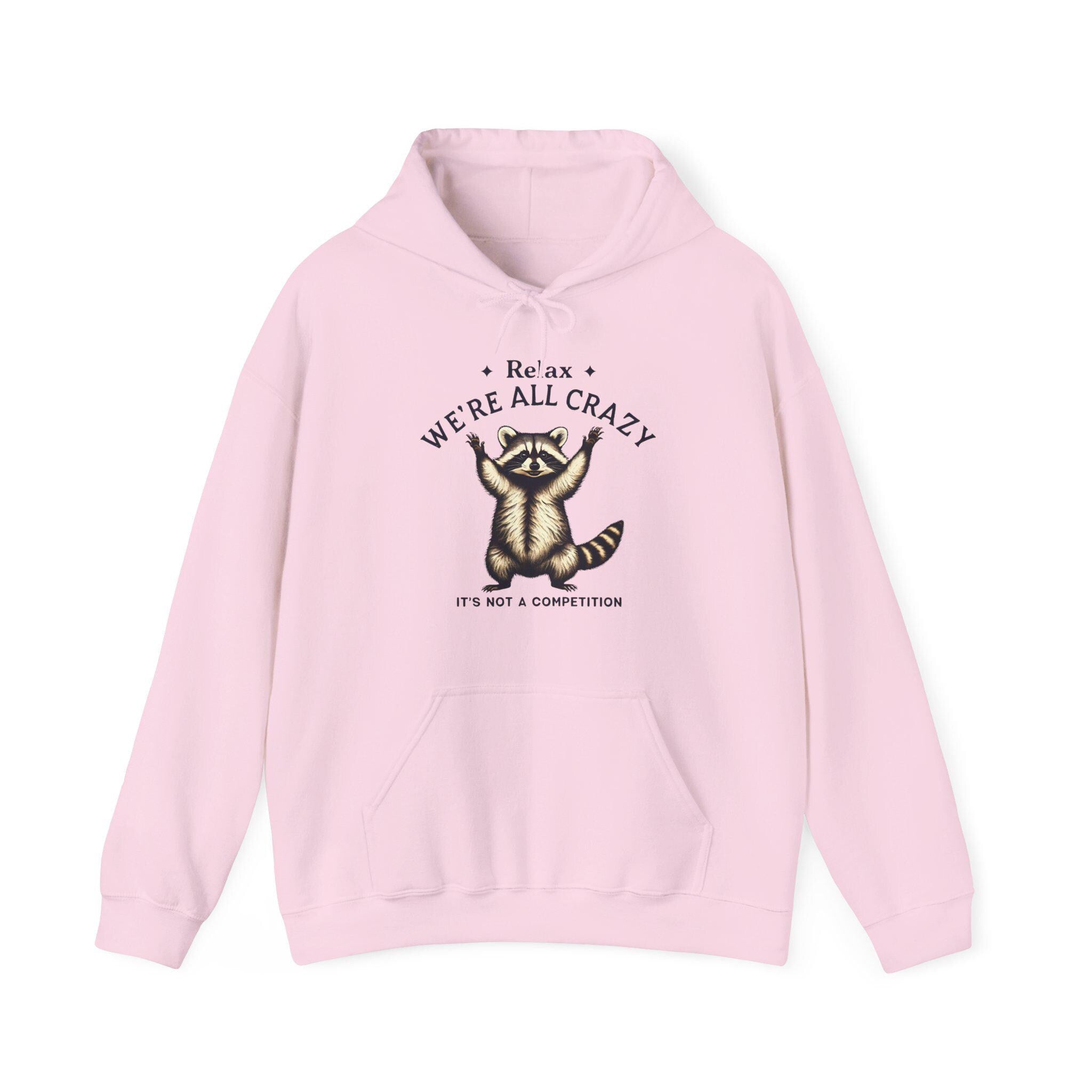 Funny Racoon -  Relax We&#39;re All Crazy It&#39;s Not A Competition  - Vintage Graphic Tee