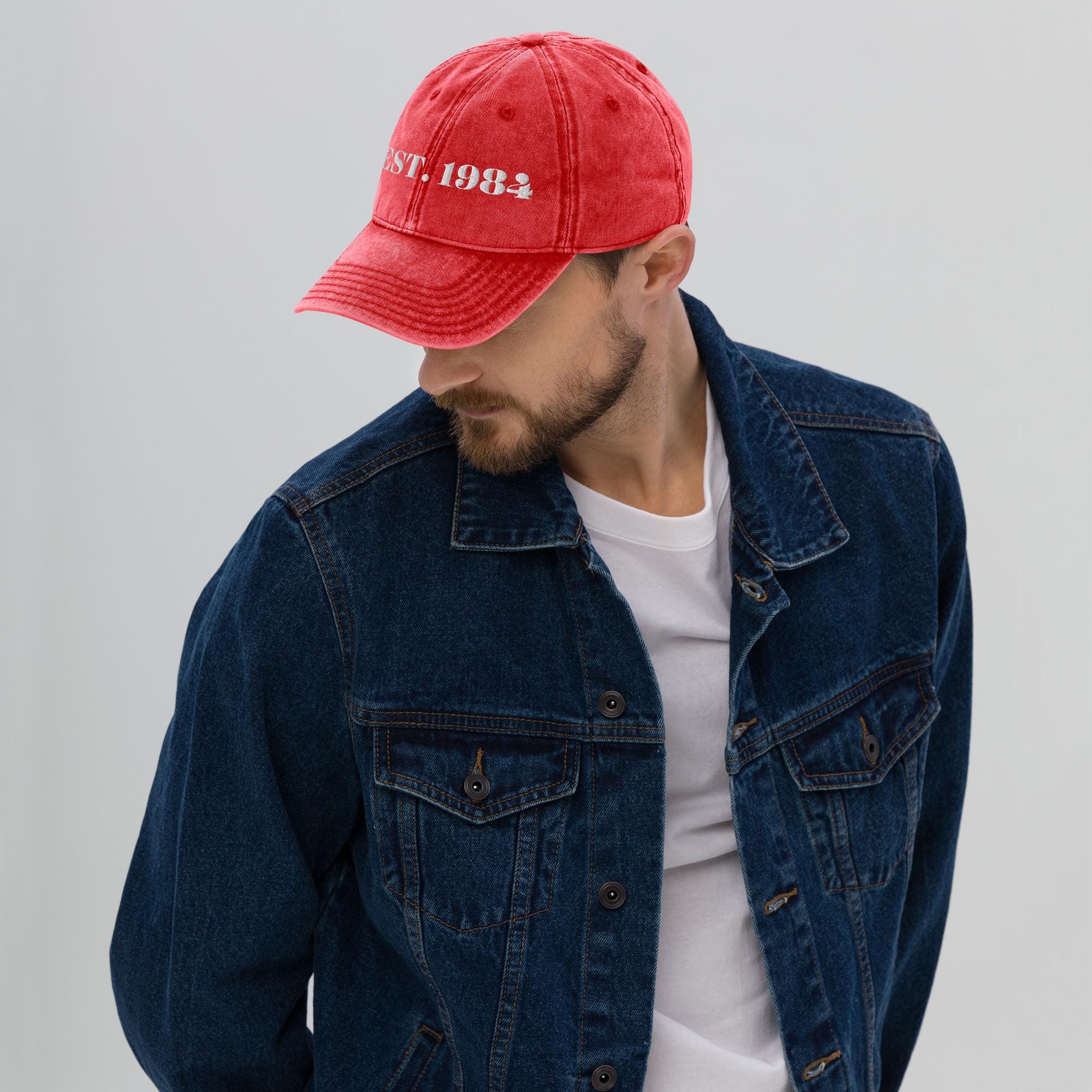 80s Inspired Est. 1984 Embroidered Cap - Adjustable Unisex Hat