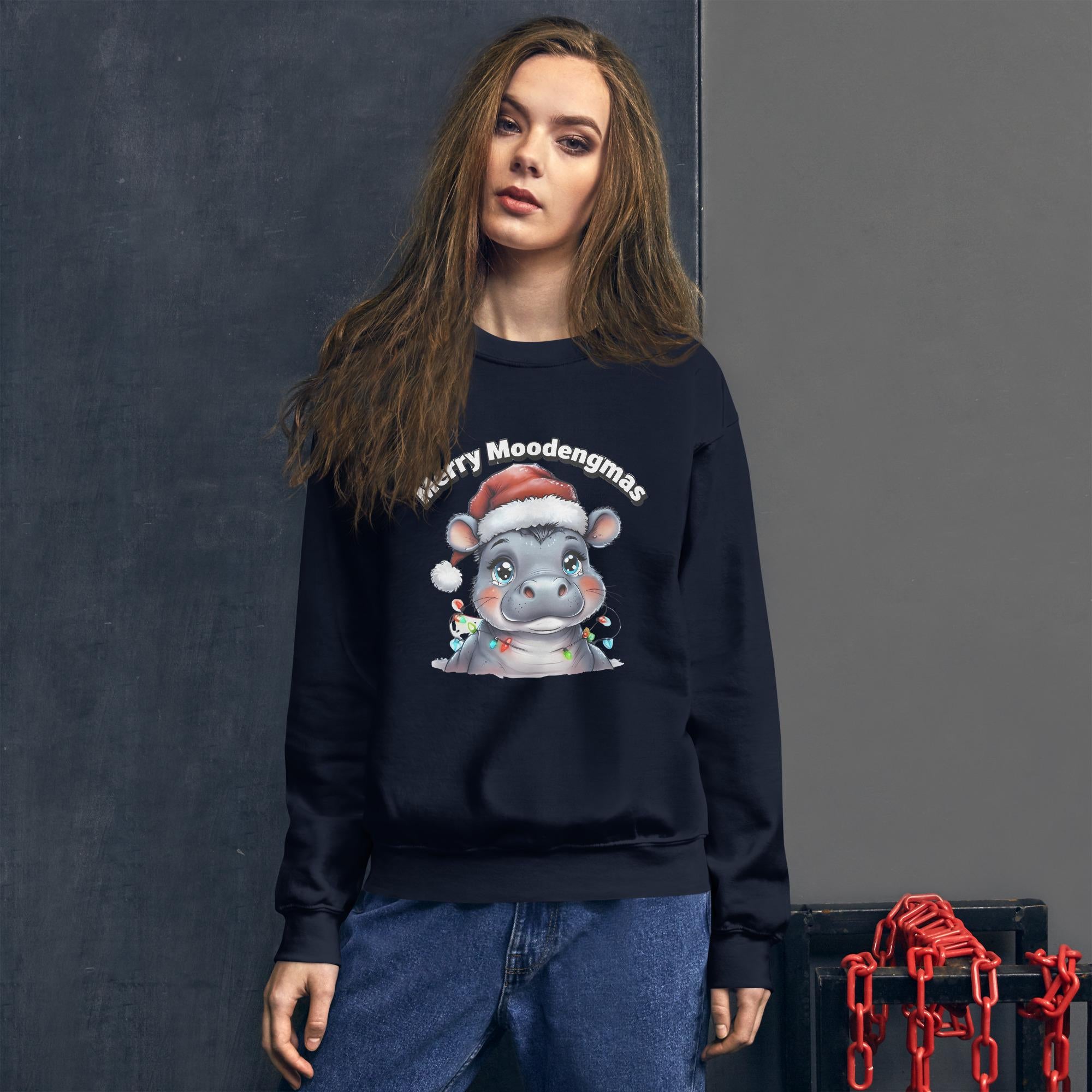 Unique Winter Clothing - Merry MooDengMas Sweatshirt for All