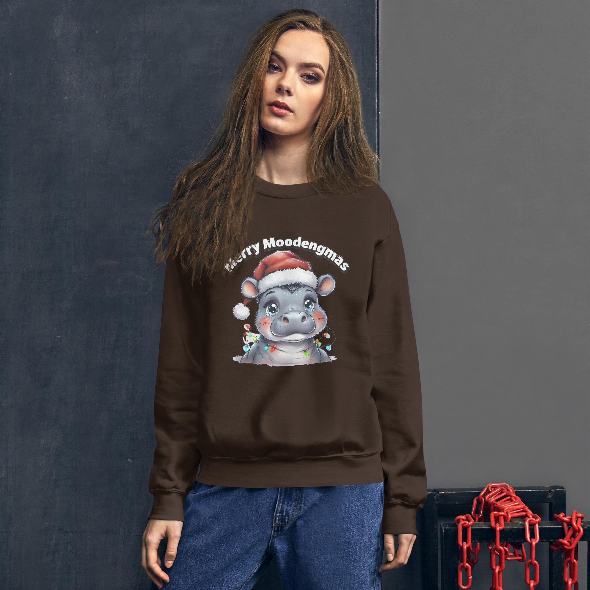 Unique Winter Clothing - Merry MooDengMas Sweatshirt for All