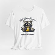 Cute and Funny Raccoon T-Shirt - It Was Not Easy Peasy Lemon Squeezy