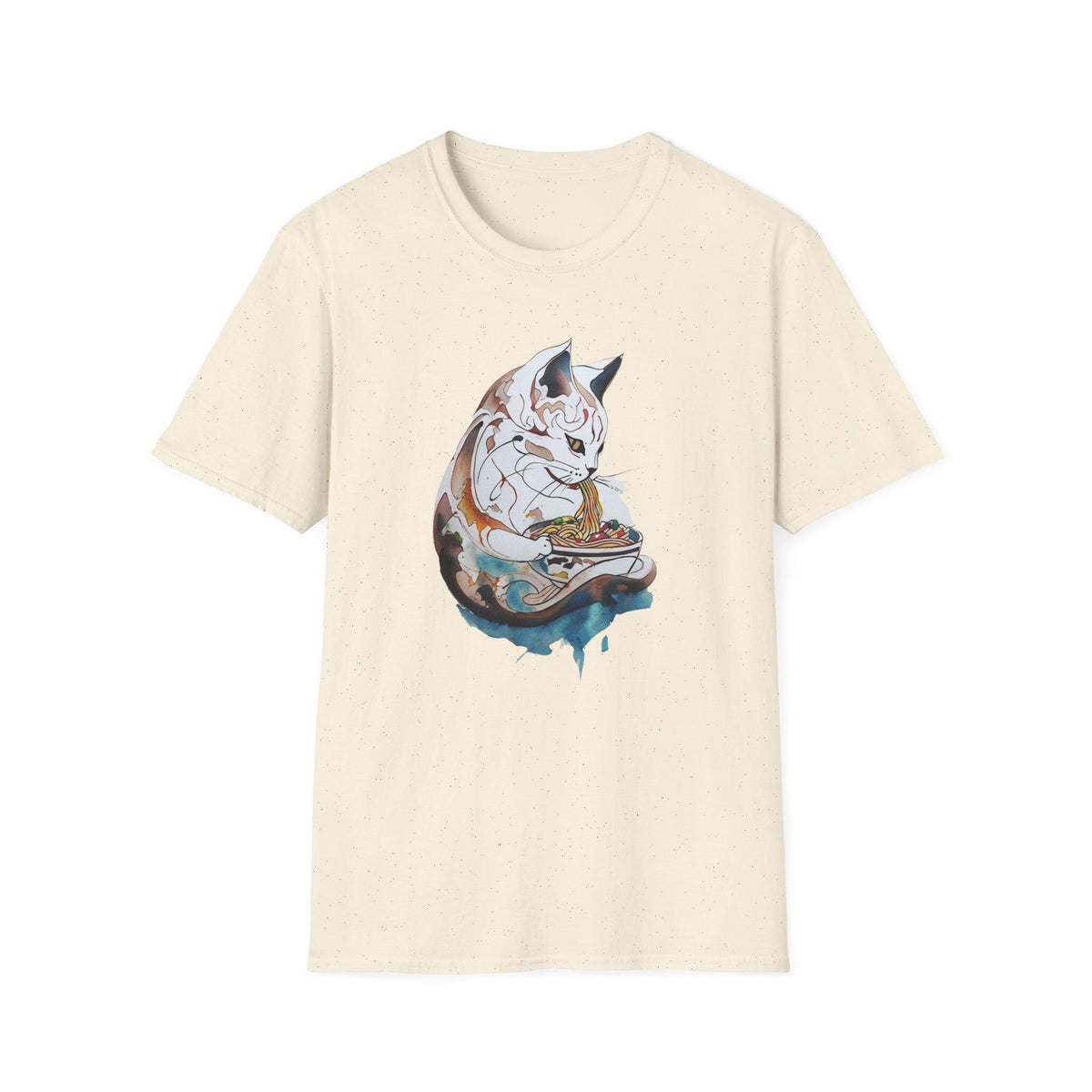 Ramen Cat T-Shirt - Cute Cat Tee - Funny Noodle Shirt - Gift for Cat Lovers