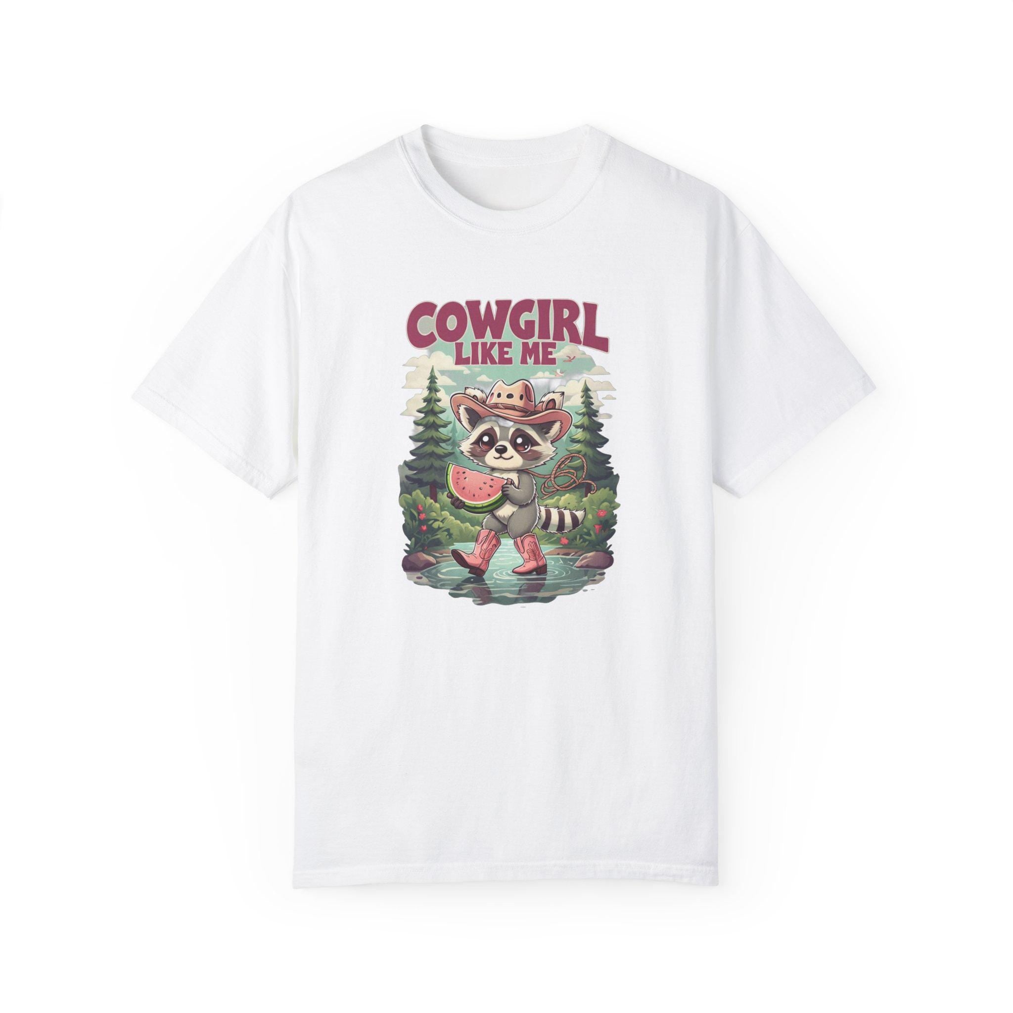 Cowgirl Like Me - Vintage Cowgirl T-Shirt - Retro Racoon Graphic Tee - Western Cowgirl