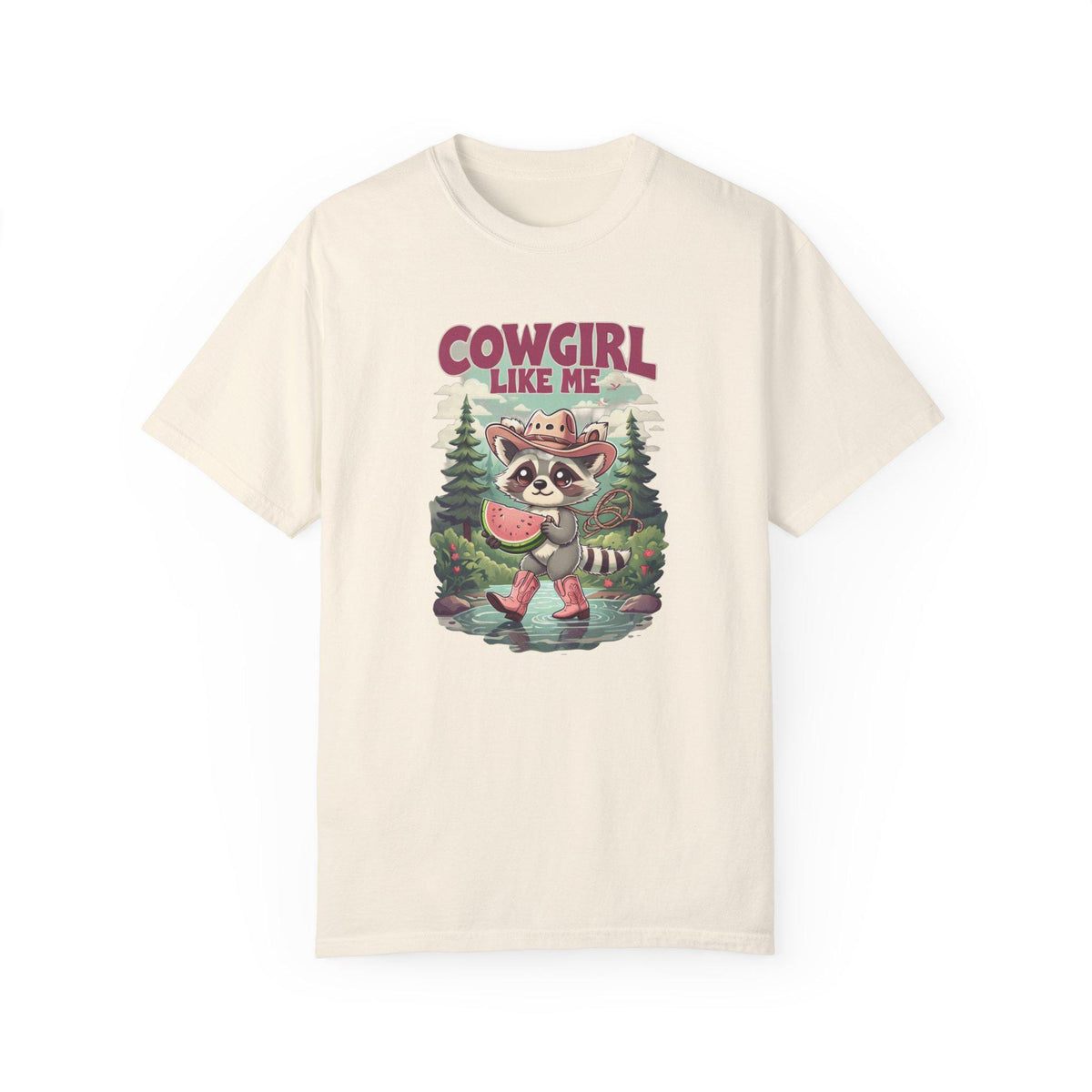 Cowgirl Like Me - Vintage Cowgirl T-Shirt - Retro Racoon Graphic Tee - Western Cowgirl