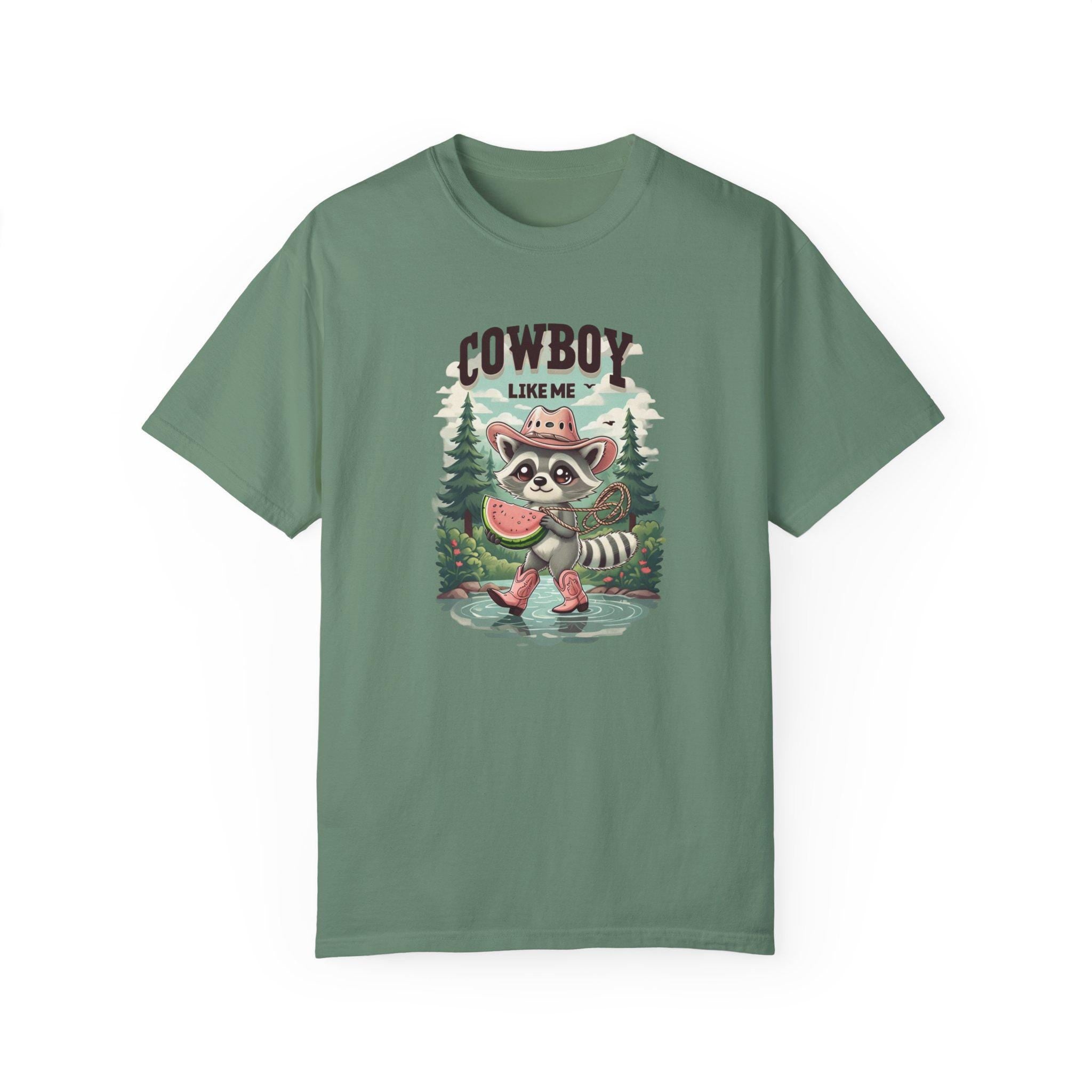 Cowboy Like Me Racoon Graphic Tee - Western Cowgirl Vintage Chic - Trendy Merch for Fans