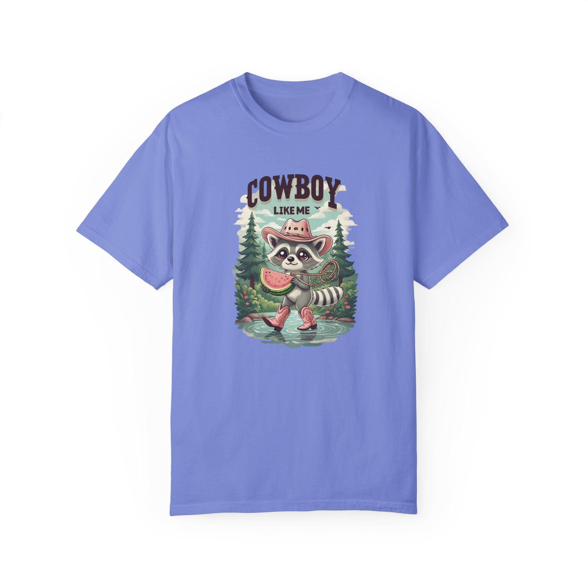 Cowboy Like Me Racoon Graphic Tee - Western Cowgirl Vintage Chic - Trendy Merch for Fans