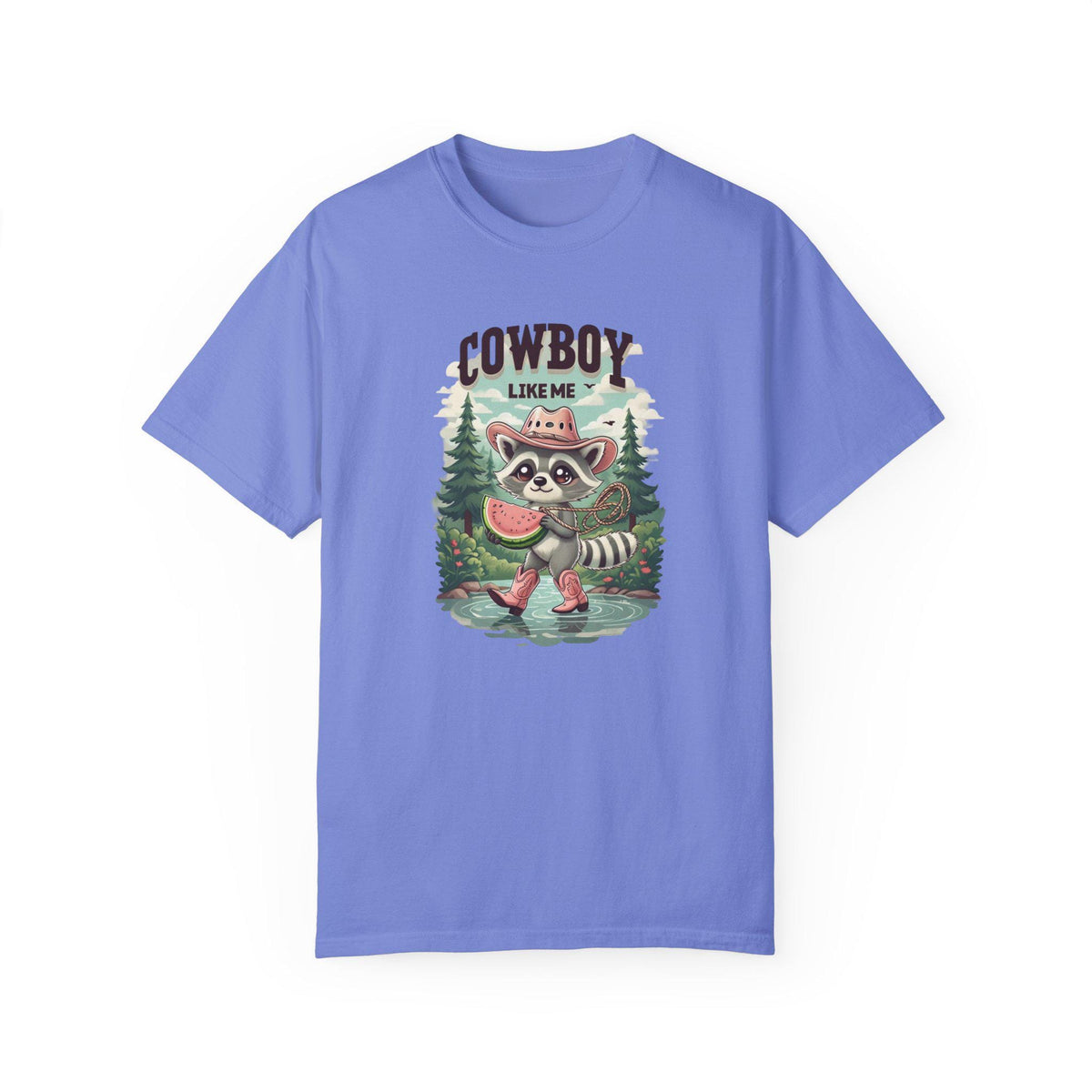 Cowboy Like Me Racoon Graphic Tee - Western Cowgirl Vintage Chic - Trendy Merch for Fans