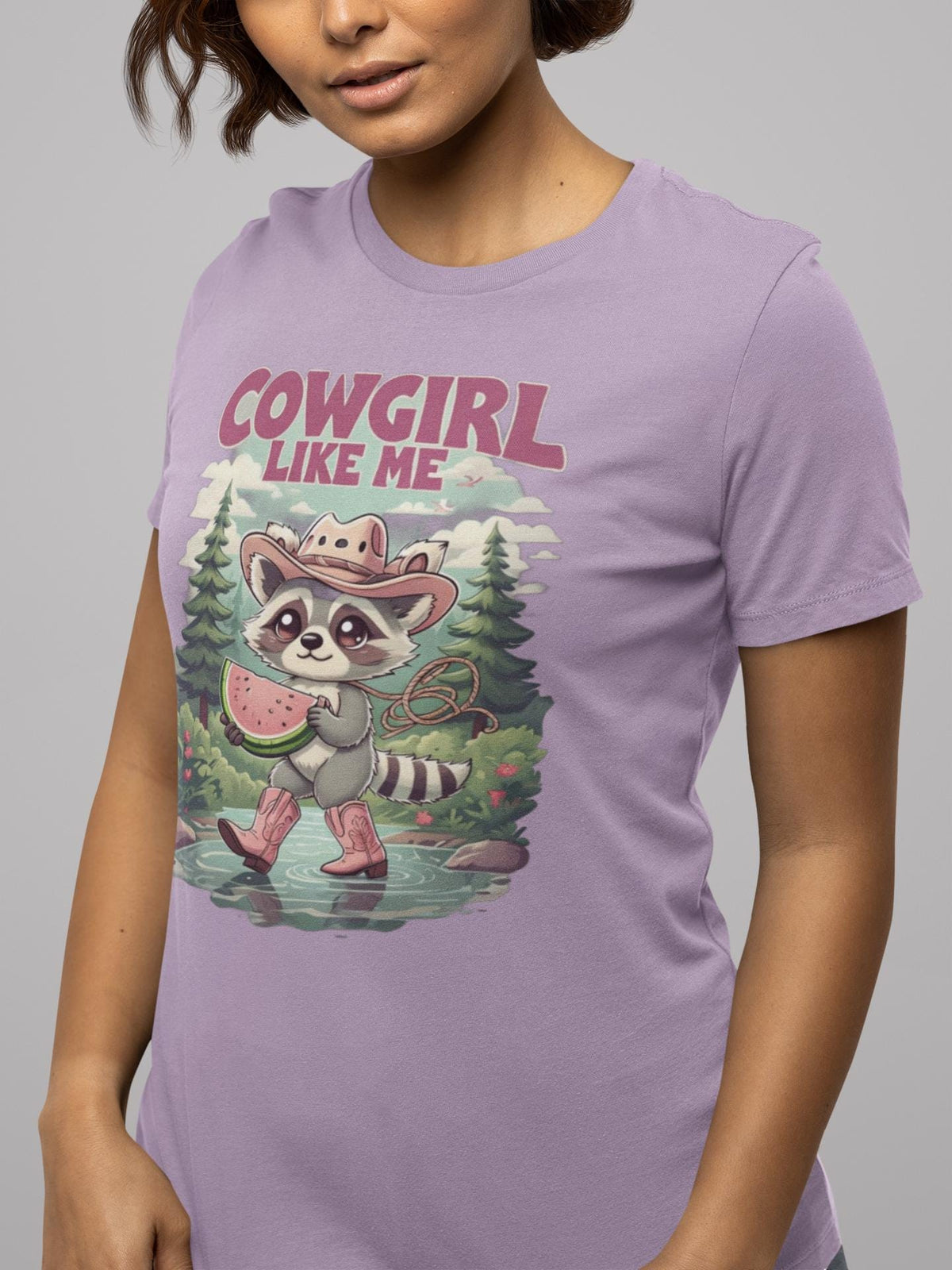 Cowgirl Like Me - Vintage Cowgirl T-Shirt - Retro Racoon Graphic Tee - Western Cowgirl