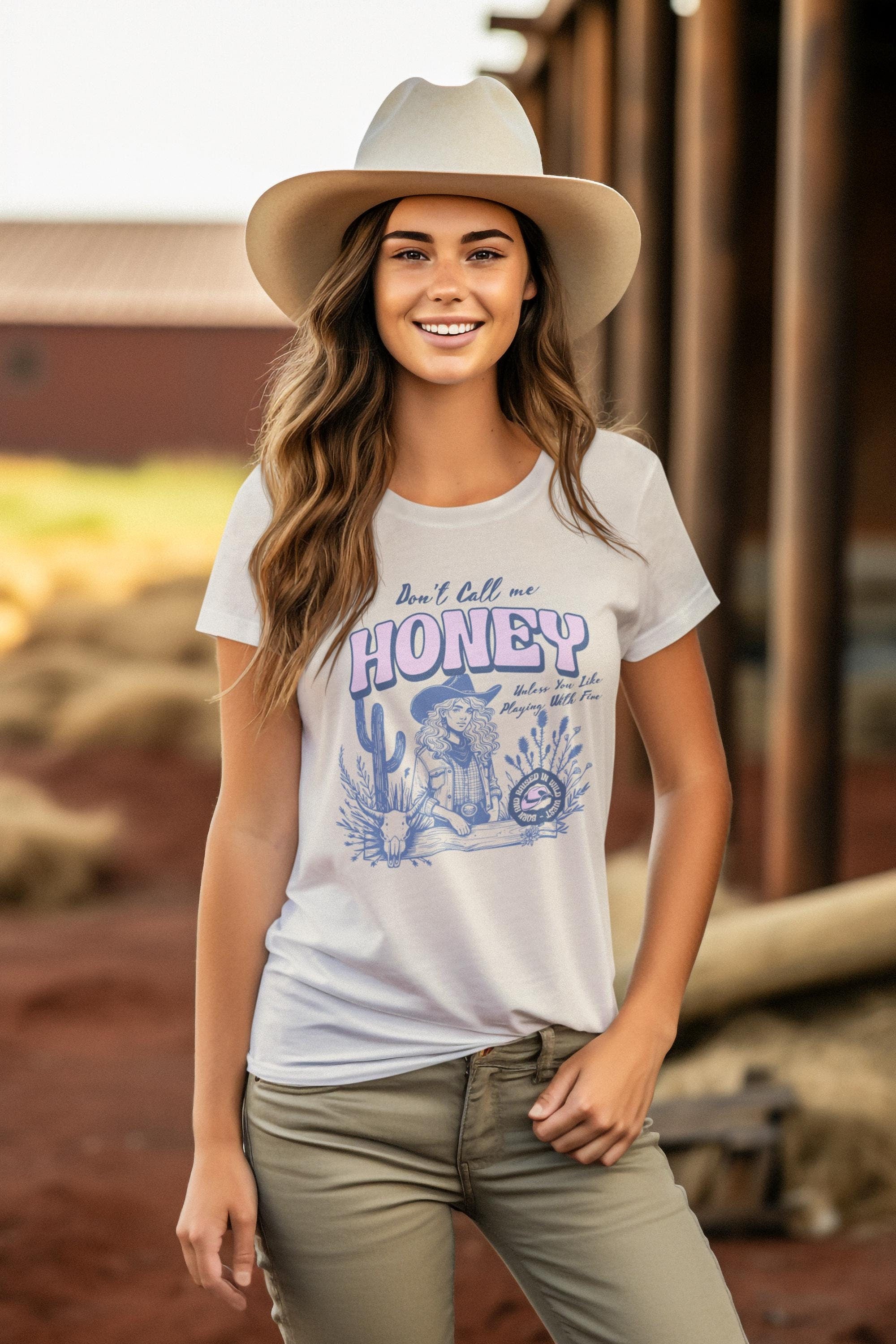 Sassy Cowgirl Tee - Don't Call Me Honey - Vintage Cowgirl T Shirt - Perfect for Gifts