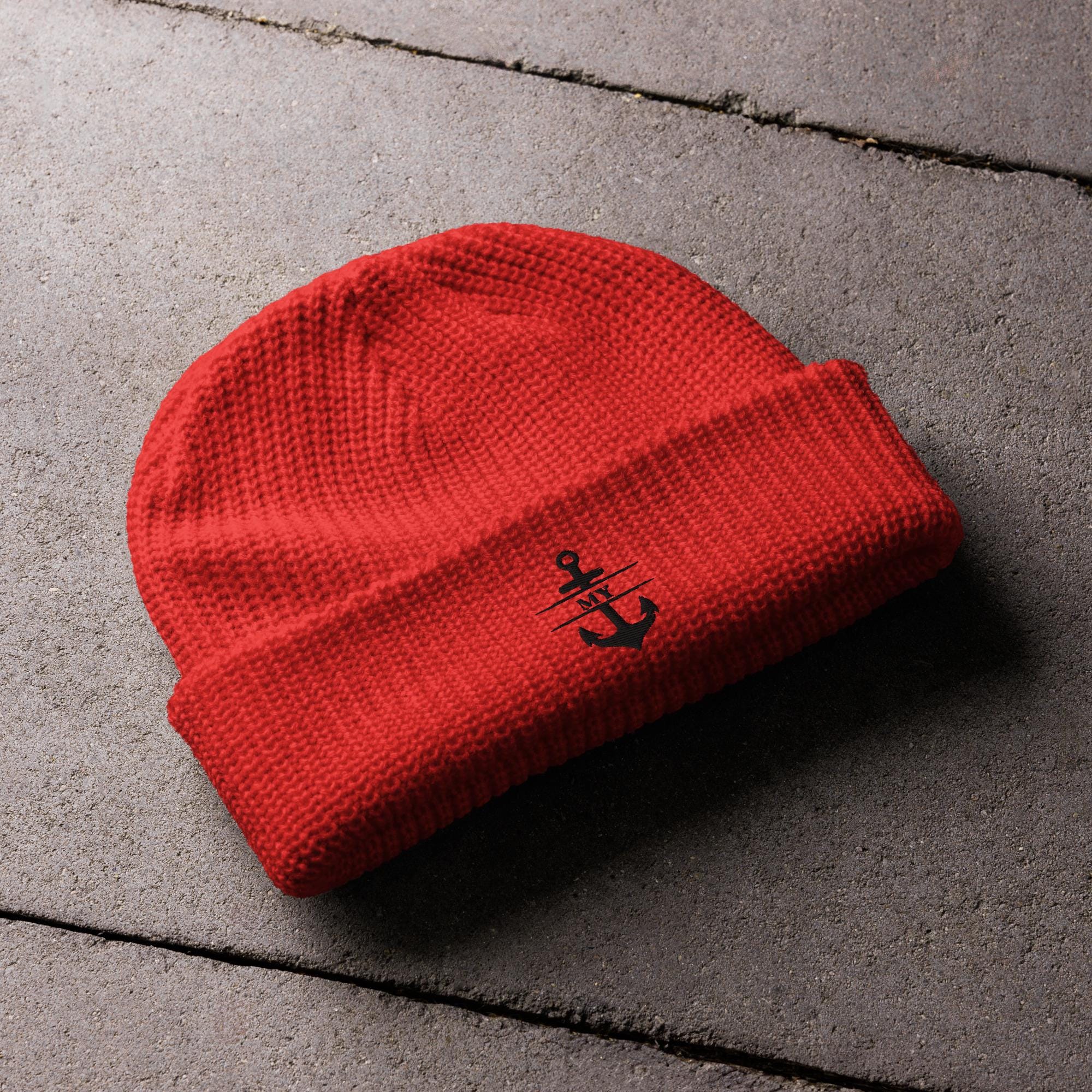 Embroidered - Cozy Winter Essential: My Fisherman Anchor Beanie