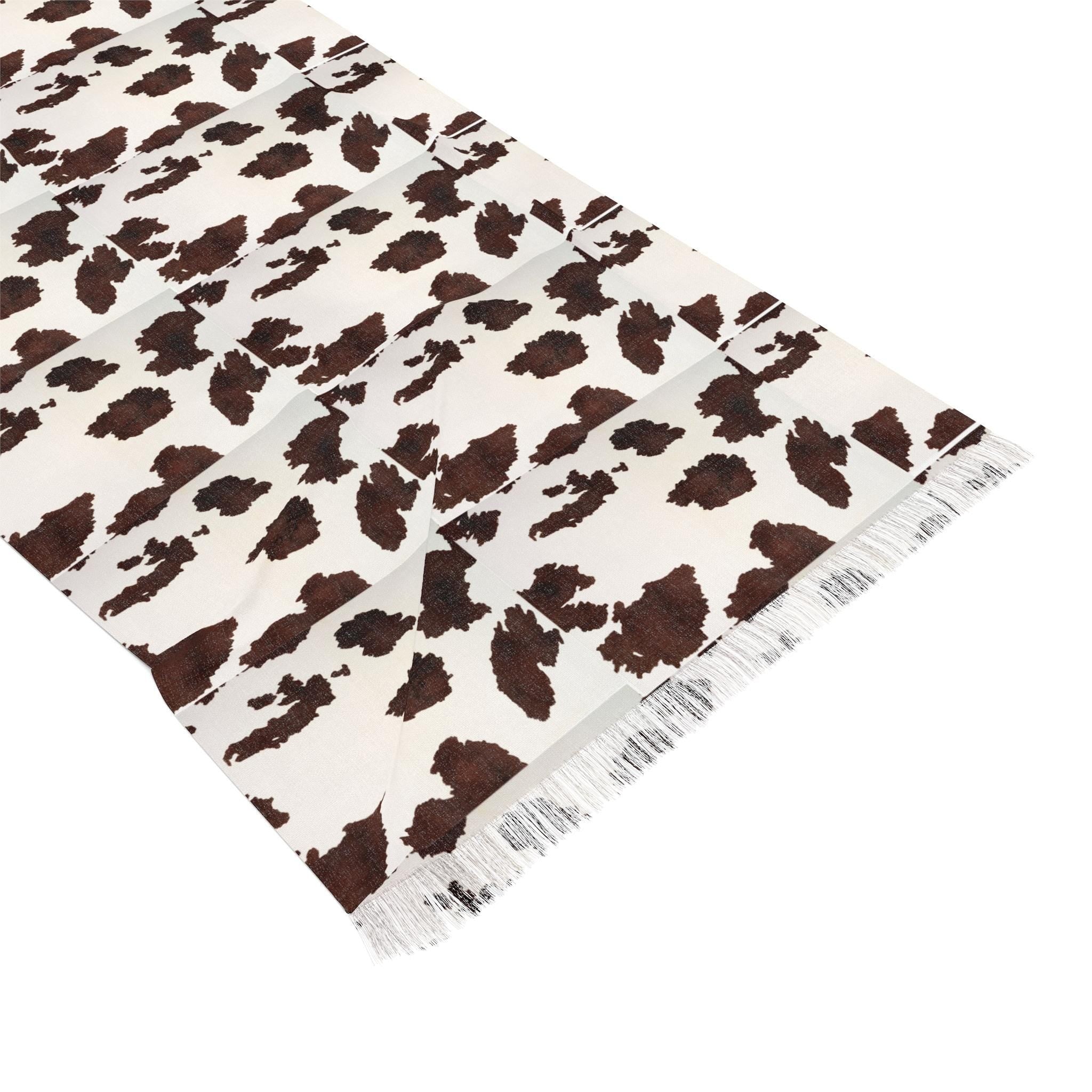 Chic Lightweight Scarf, Perfect for Layering and Fall Fashion, Cow Print Scarf, Stylish Accessory for Women, Everyday Wear, Great Gift