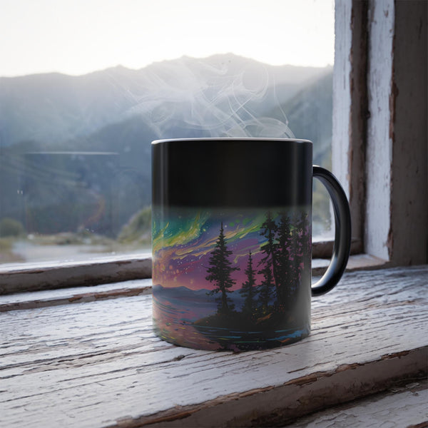 Magic Coffee Mug Northern Lights Mug Coffee Lover Gift Idea Heat Activated Mug