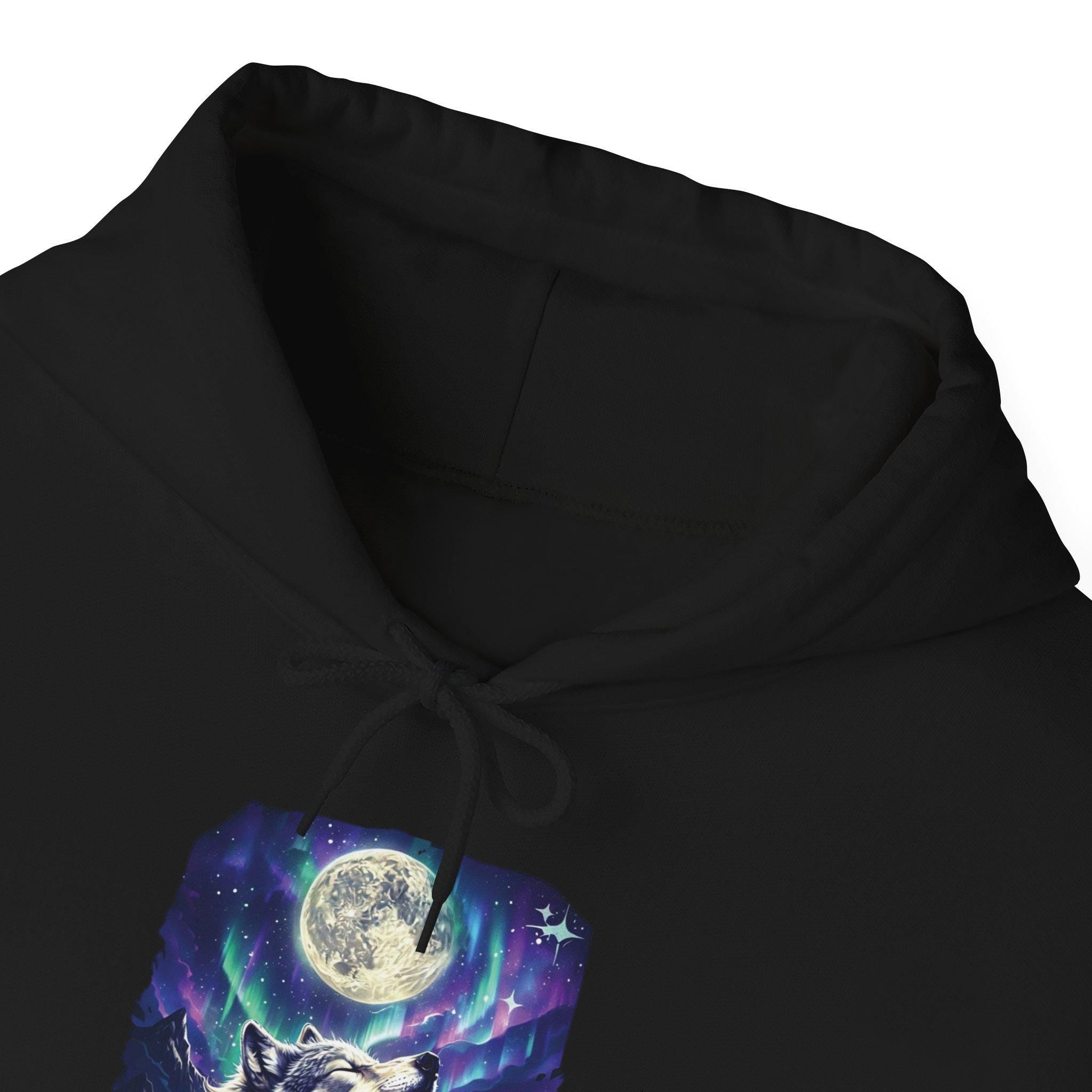 Northern Lights Wolf Hoodie Wolf Lover Sweater