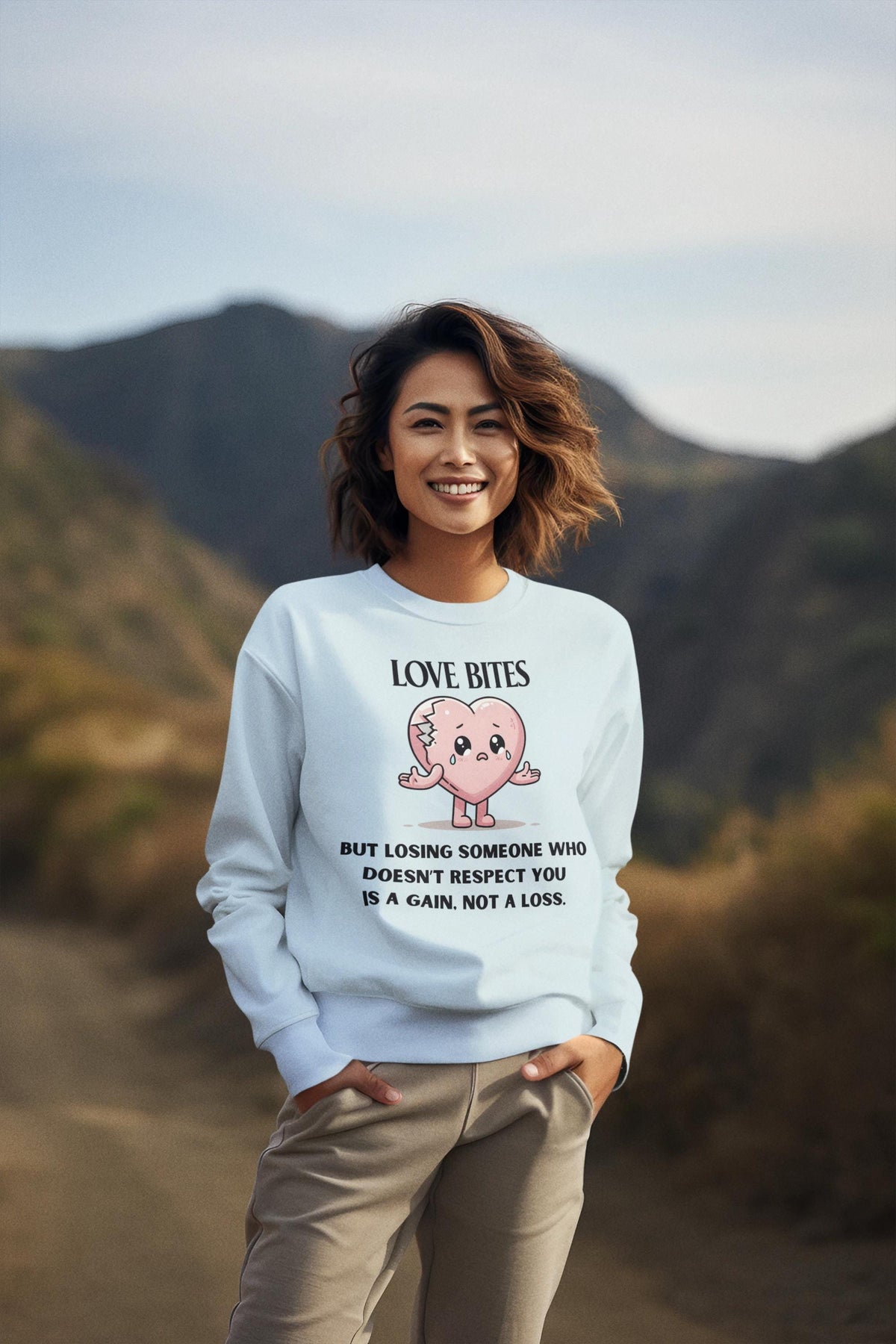 Love Bites Valentines Day Sweatshirt,  Cute Mental Health Shirt, Sublimation Design, I Survived A Narc Sweater