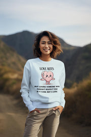 Love Bites Valentines Day Sweatshirt,  Cute Mental Health Shirt, Sublimation Design, I Survived A Narc Sweater