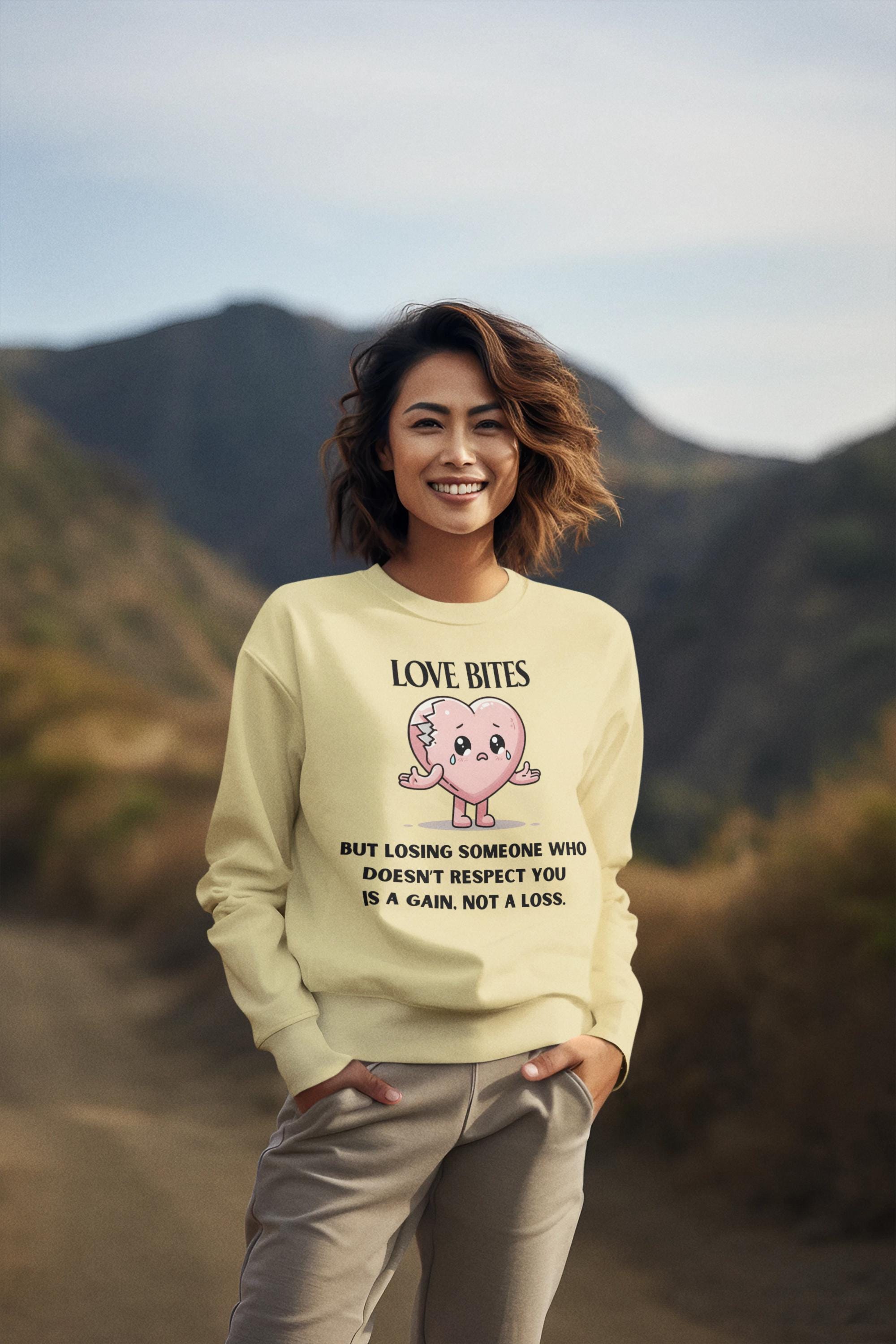 Love Bites Valentines Day Sweatshirt,  Cute Mental Health Shirt, Sublimation Design, I Survived A Narc Sweater
