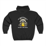 Cute But Feral Sweatshirt - Sarcastic Snark Racoon Hoodie - Adult Humor Gift for Friends