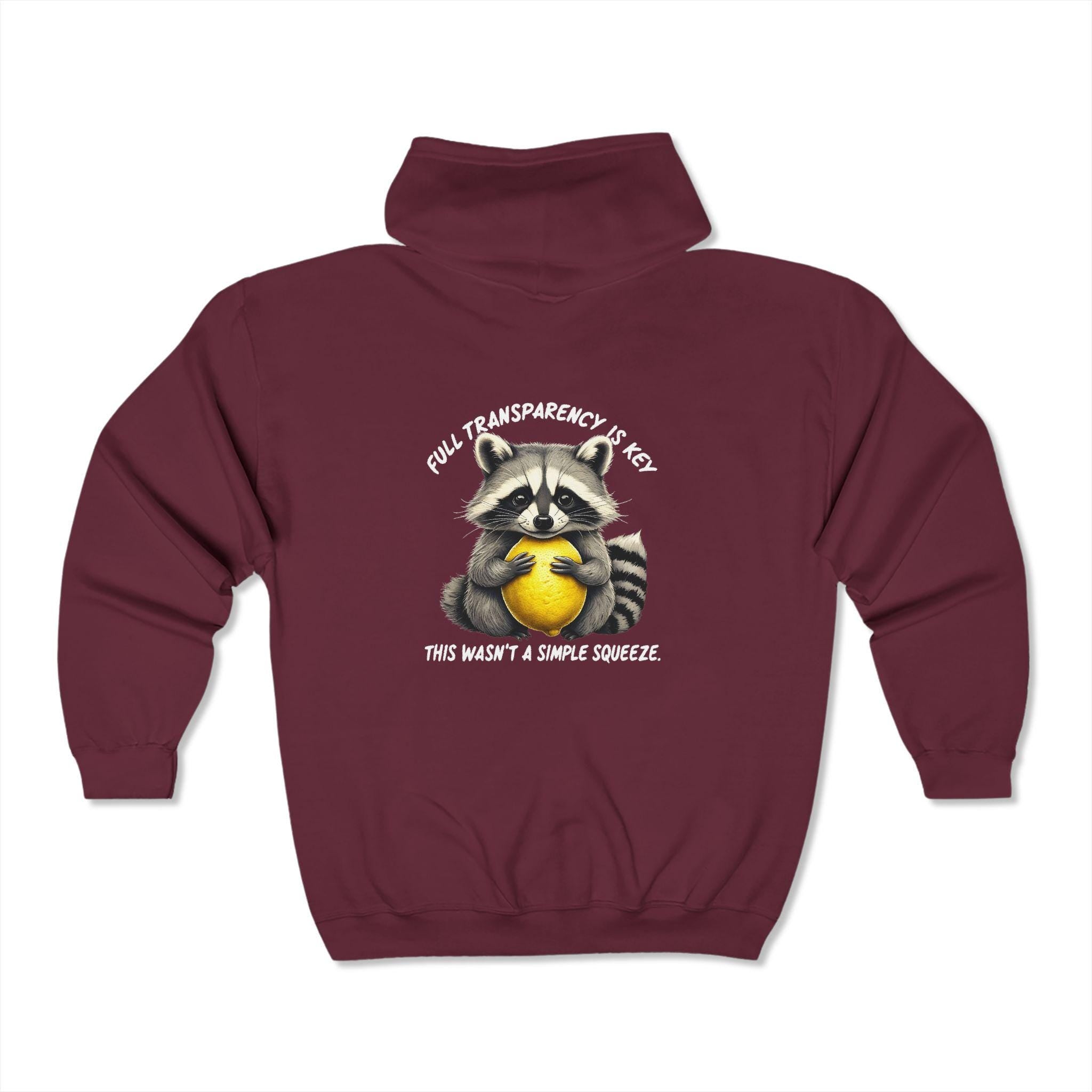 Cute But Feral Sweatshirt - Sarcastic Snark Racoon Hoodie - Adult Humor Gift for Friends