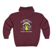 Cute But Feral Sweatshirt - Sarcastic Snark Racoon Hoodie - Adult Humor Gift for Friends