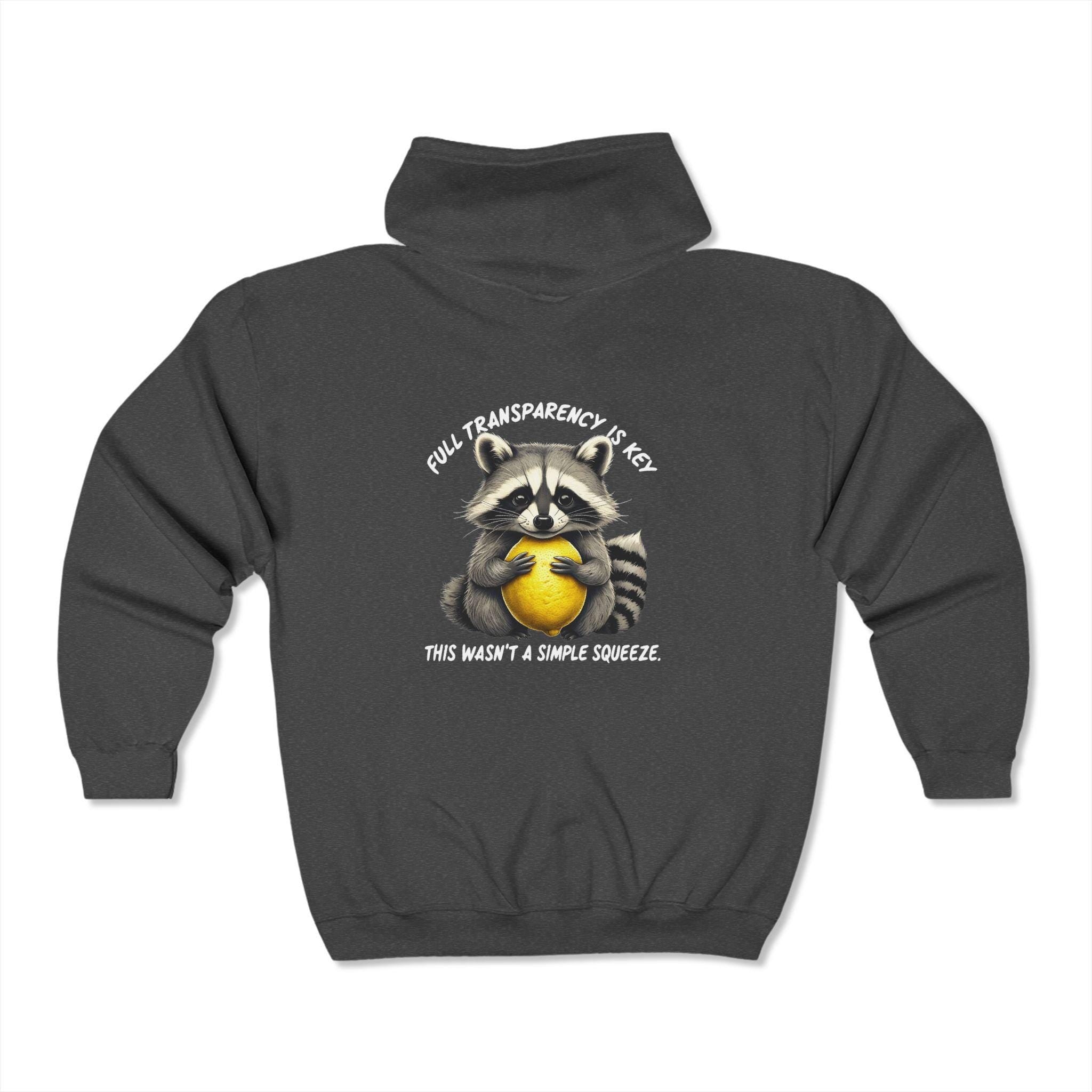 Cute But Feral Sweatshirt - Sarcastic Snark Racoon Hoodie - Adult Humor Gift for Friends