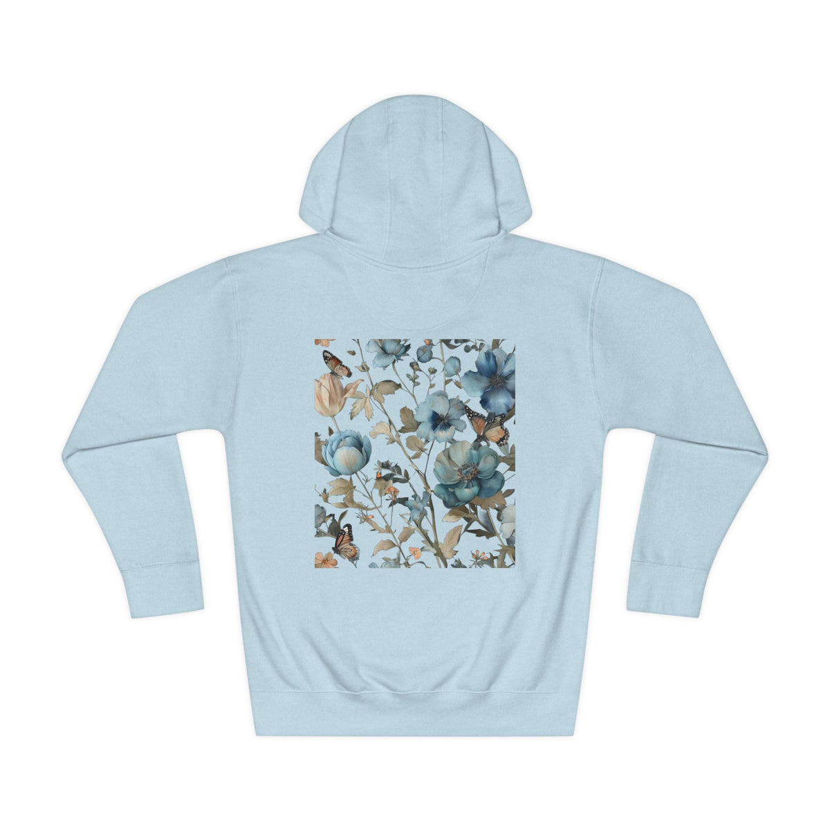 Blue Botanical Sweater - Wildflower Graphic Print - Nature Lover Fashion